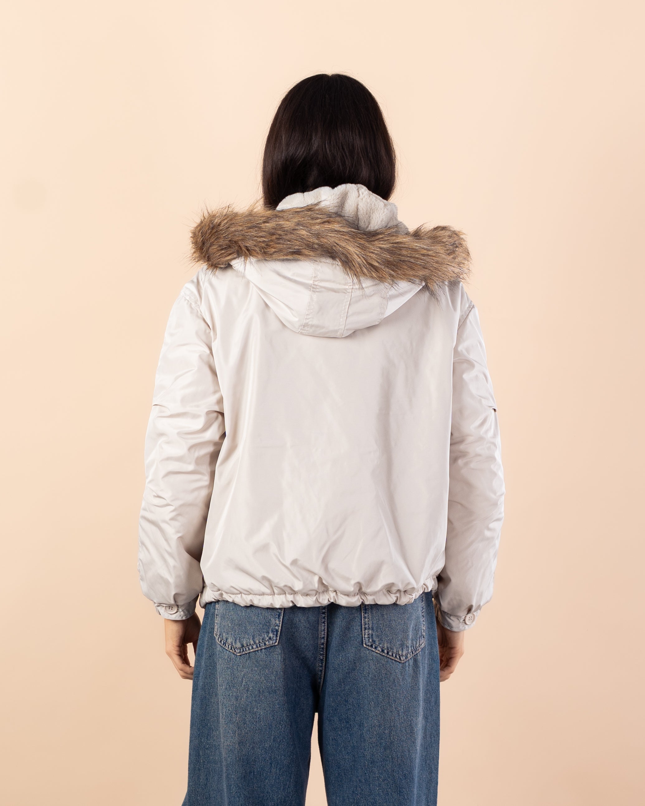 Short Waterproof Jacket – Fur Hood (Colors)