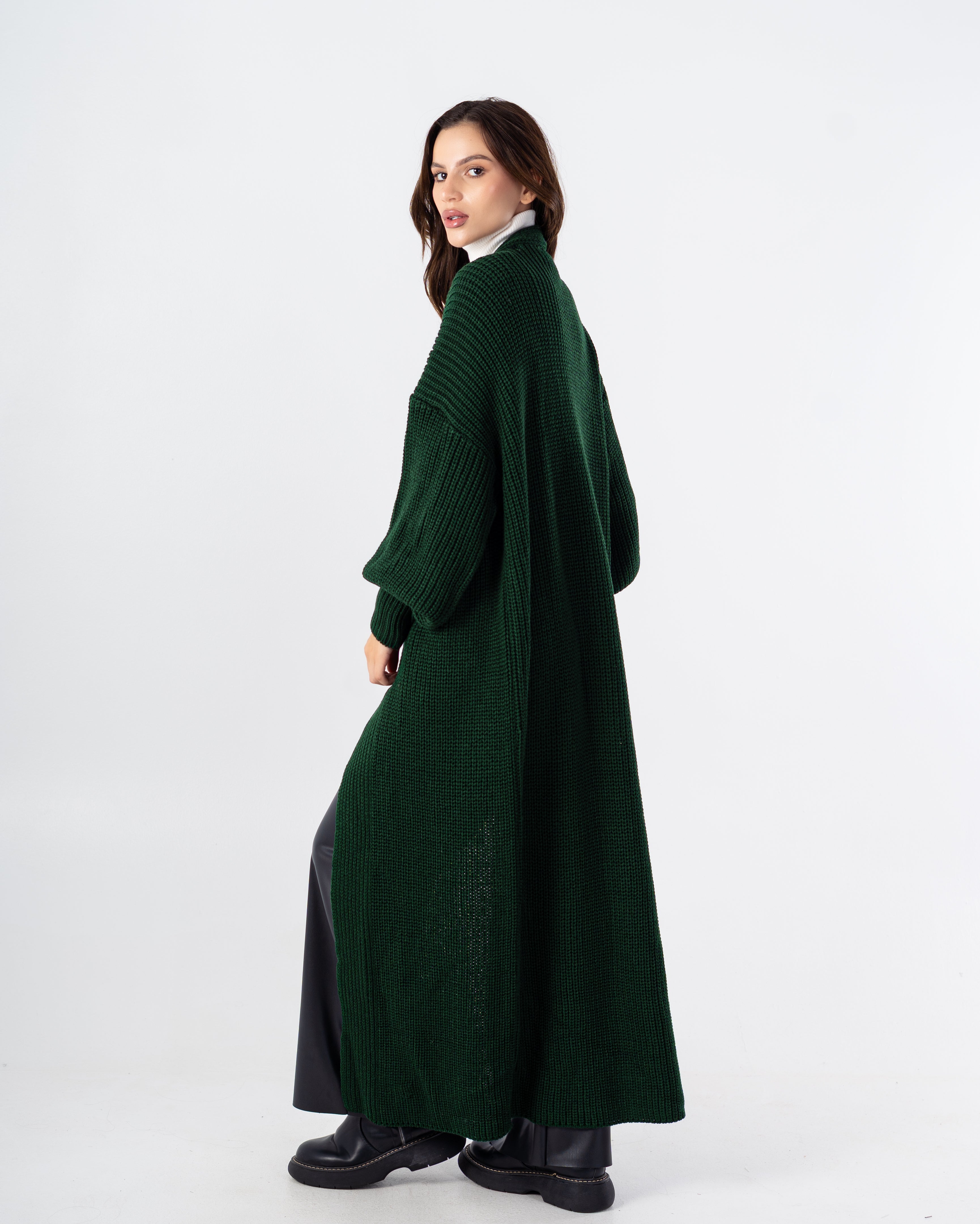 Knitwear Cardigan – Plain Long (Simple Elastic Sleeves)