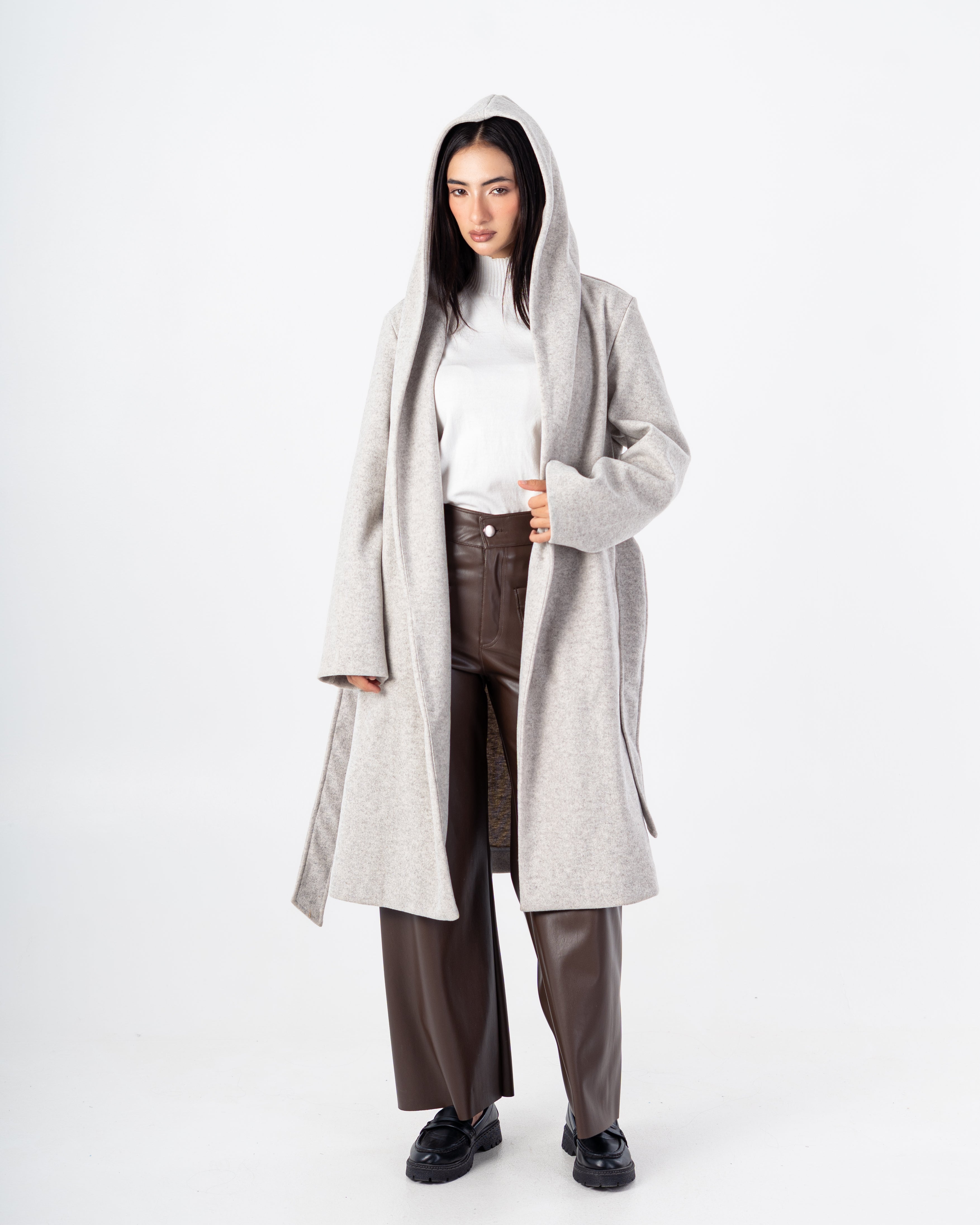 Cradigan Plain – With Belt (Wide Hoodie)
