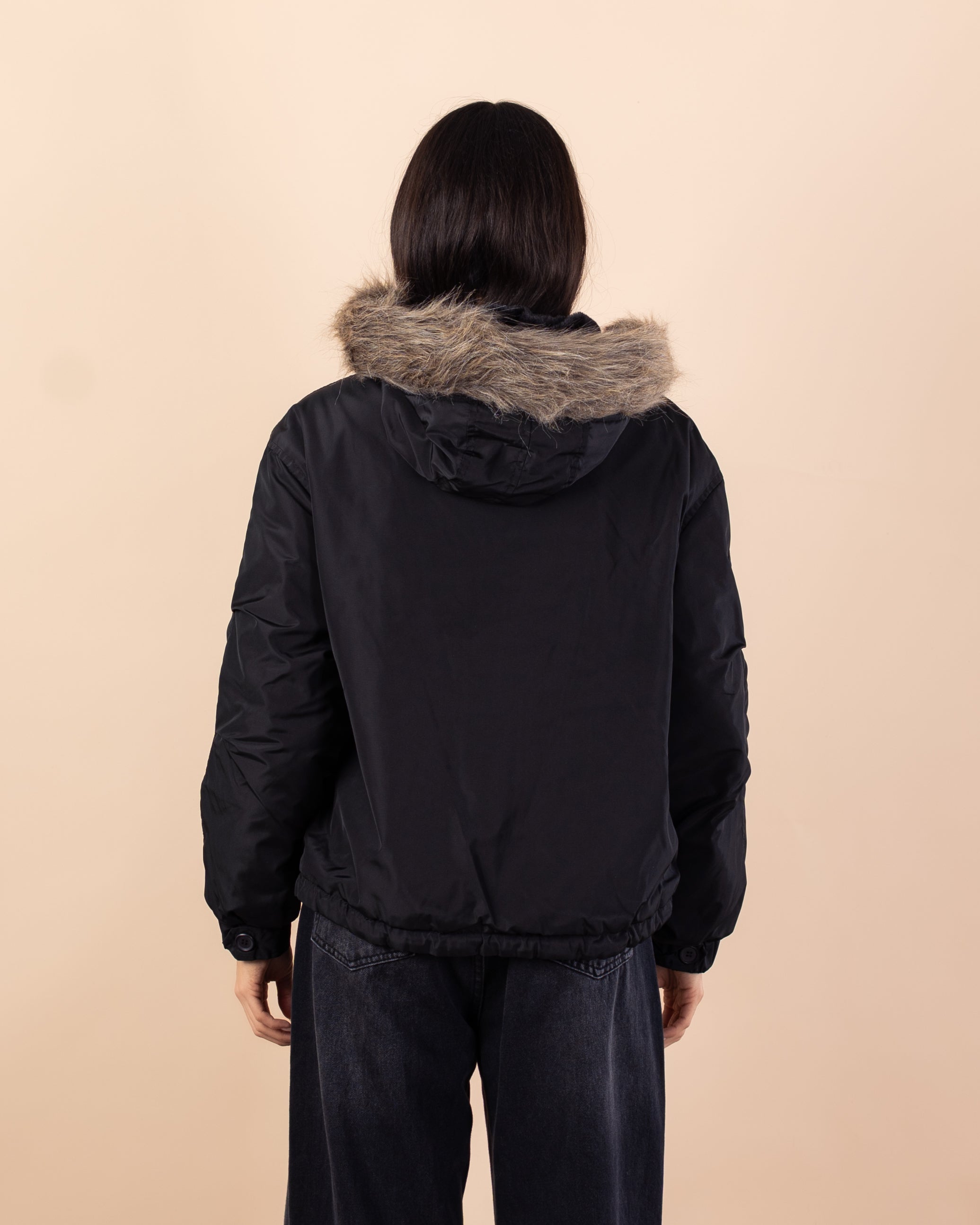 Short Waterproof Jacket – Fur Hood (Colors)