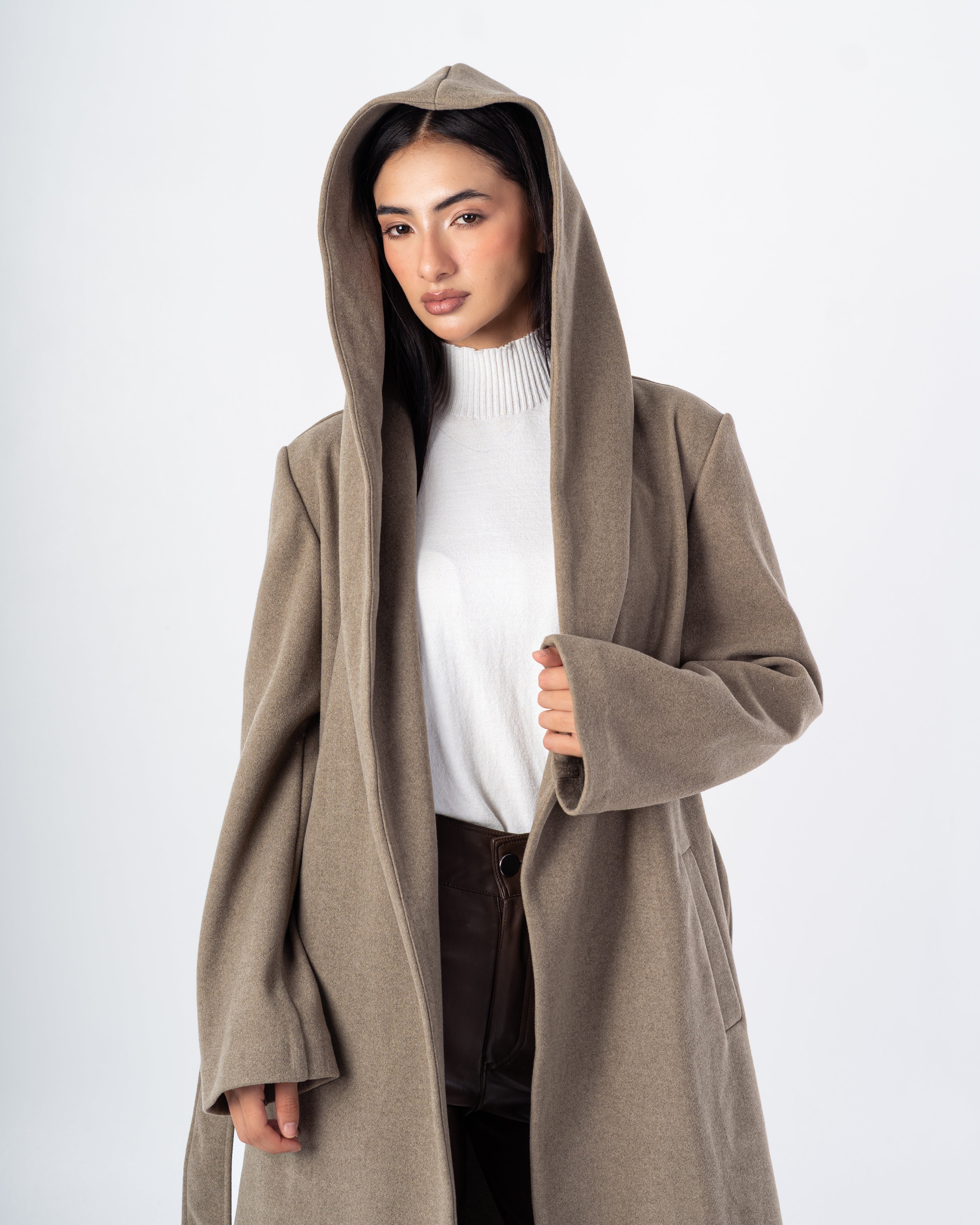Cradigan Plain – With Belt (Wide Hoodie)