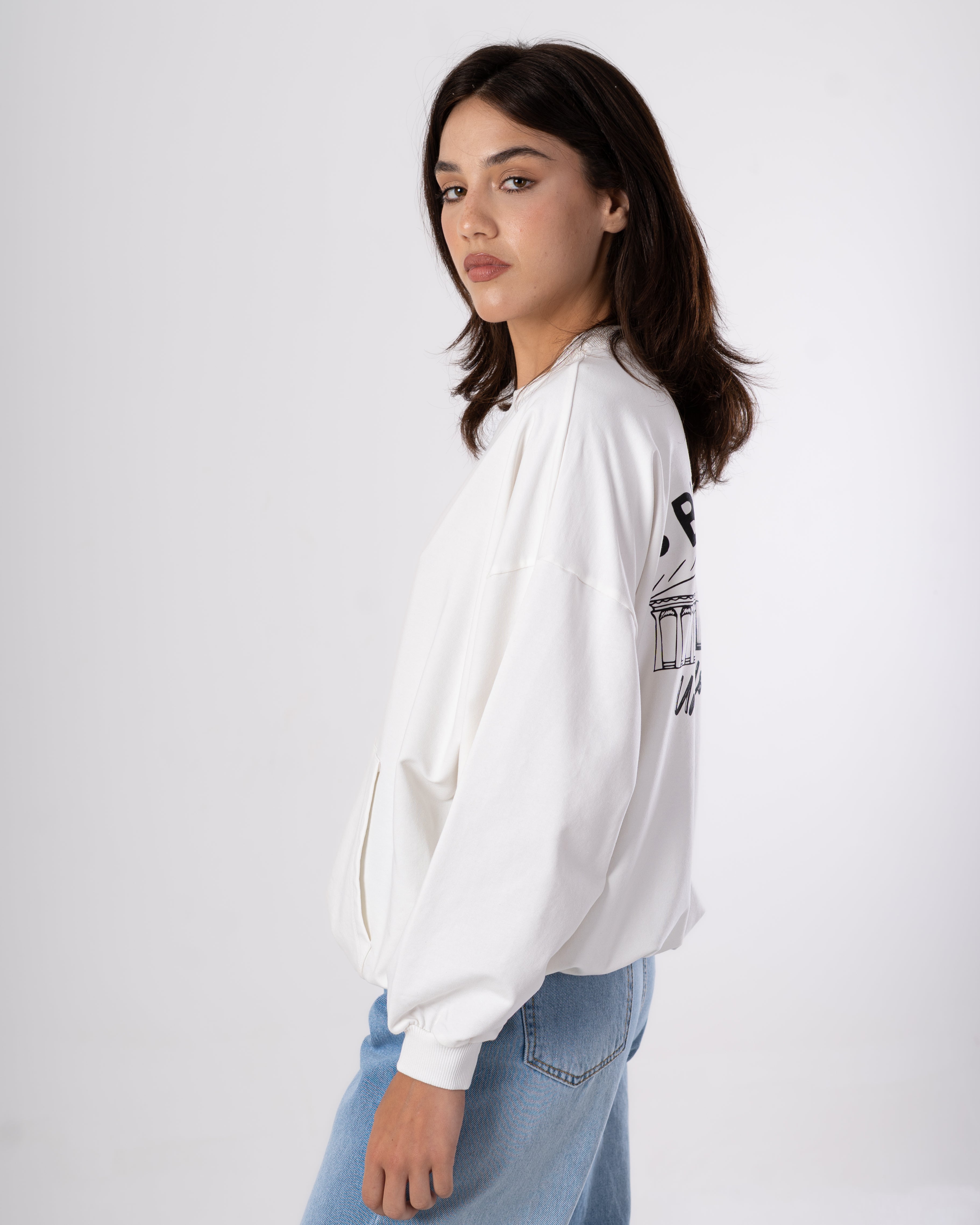Plain Sweatshirt - With Back Print