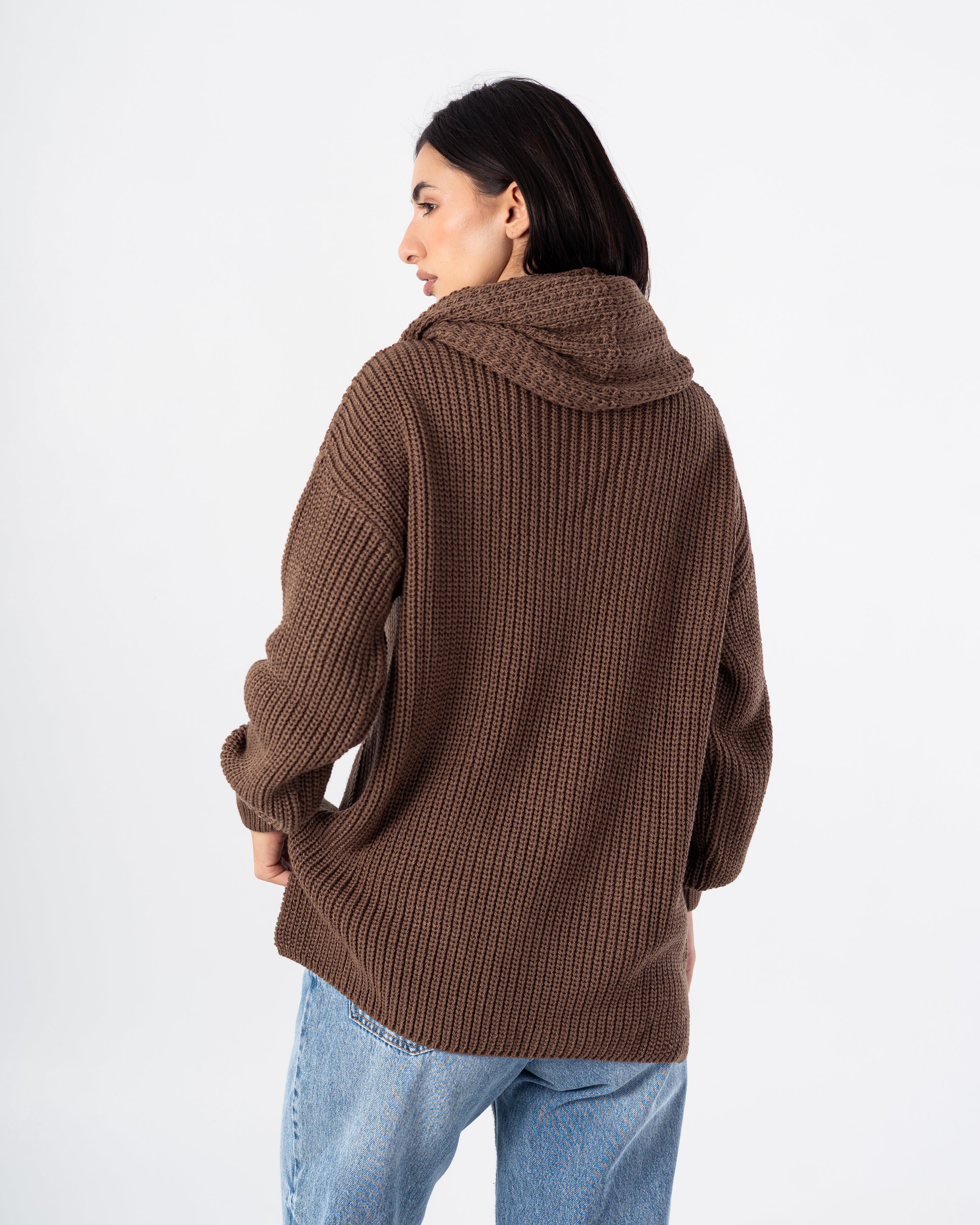 Knitwear Pullover – Plain With Scarf