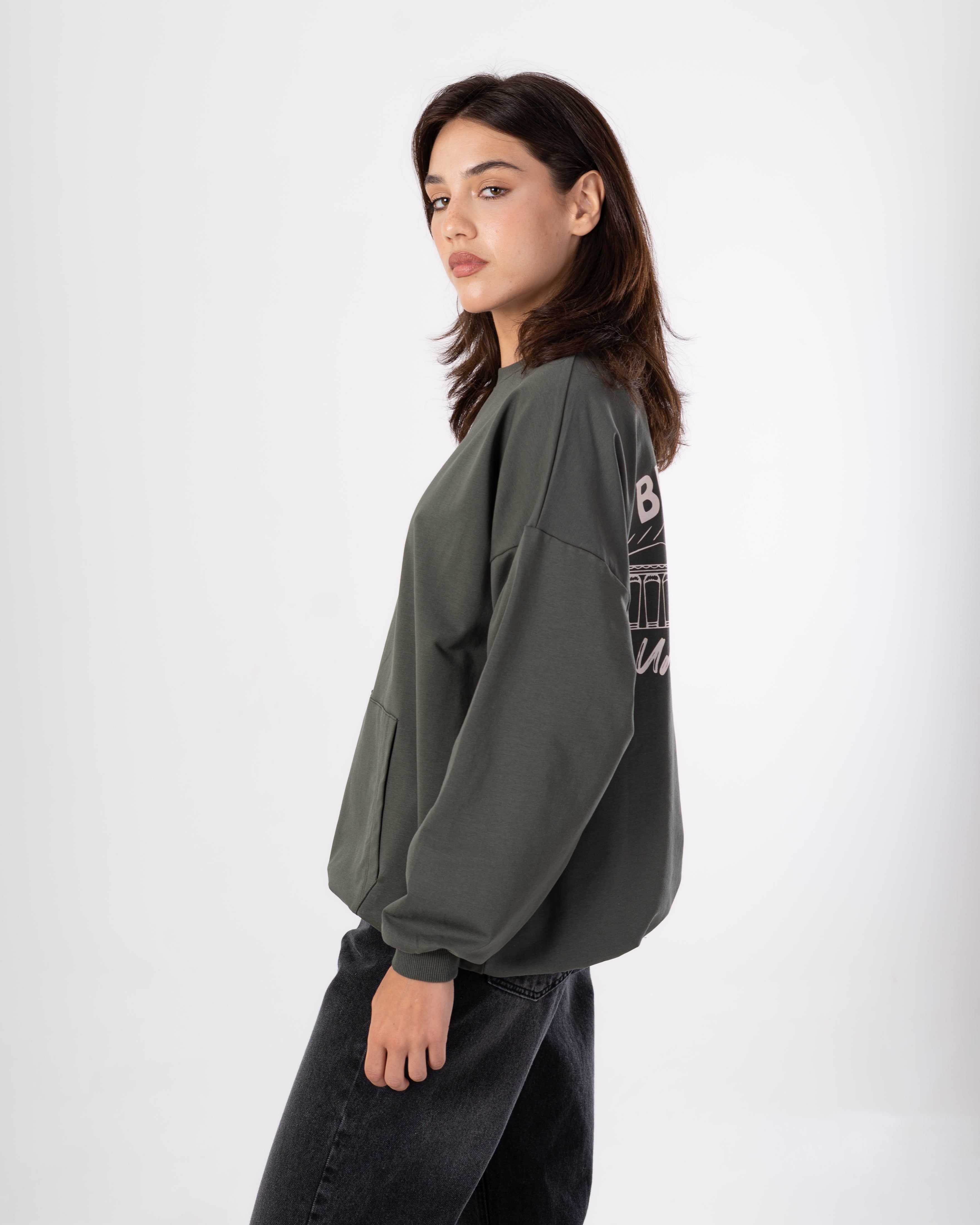 Plain Sweatshirt - With Back Print