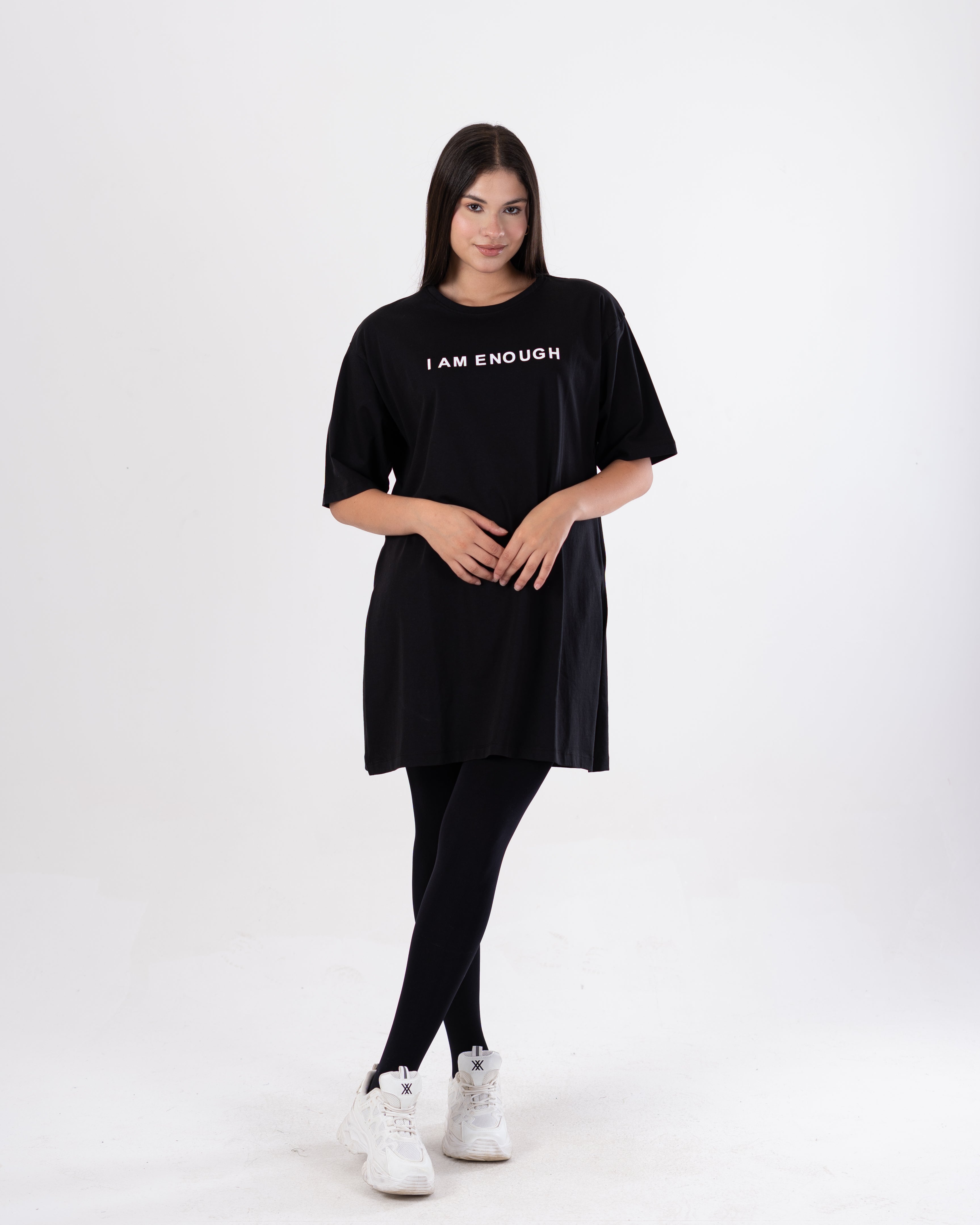 Long Plain T-Shirt - Chest Print