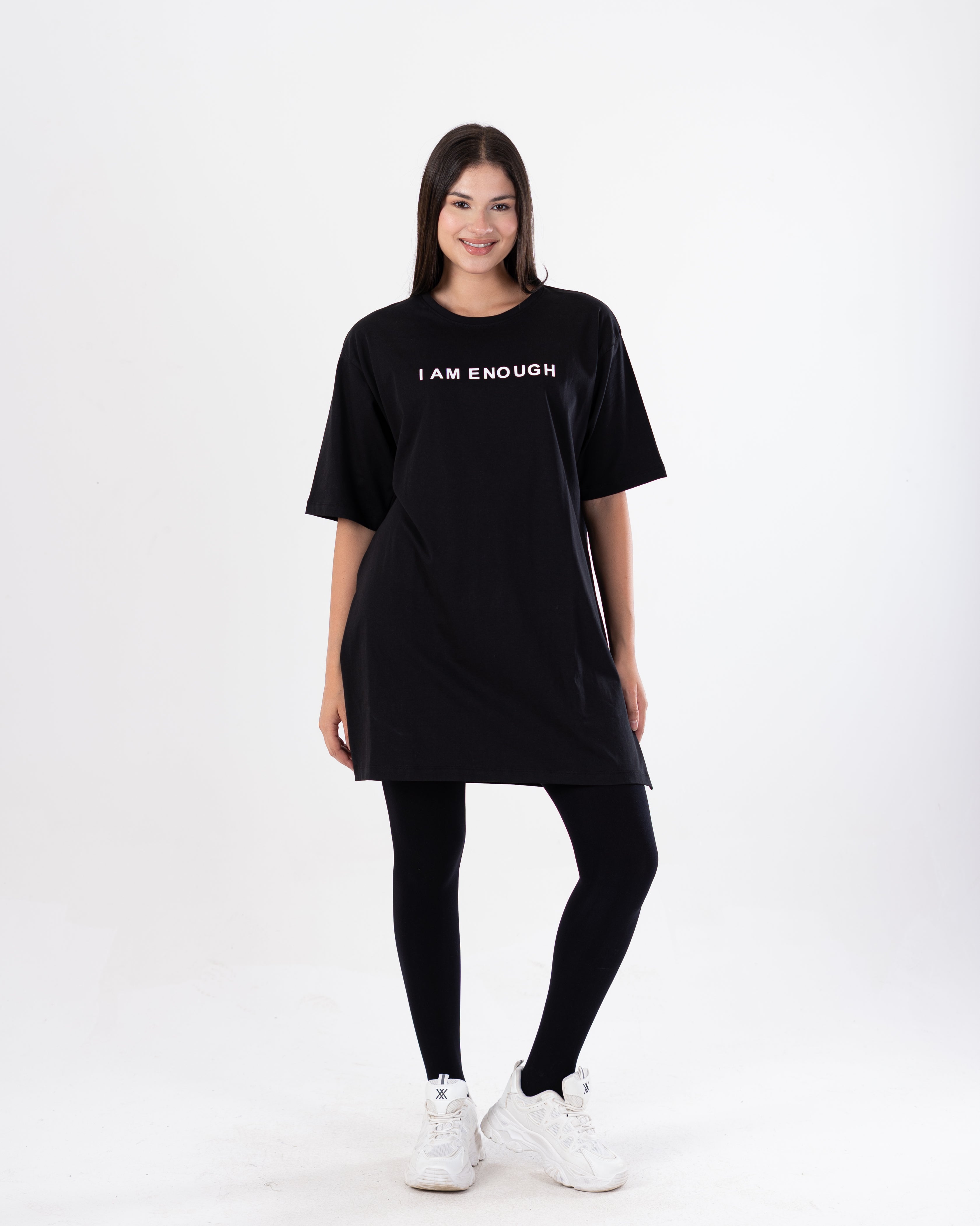 Long Plain T-Shirt - Chest Print