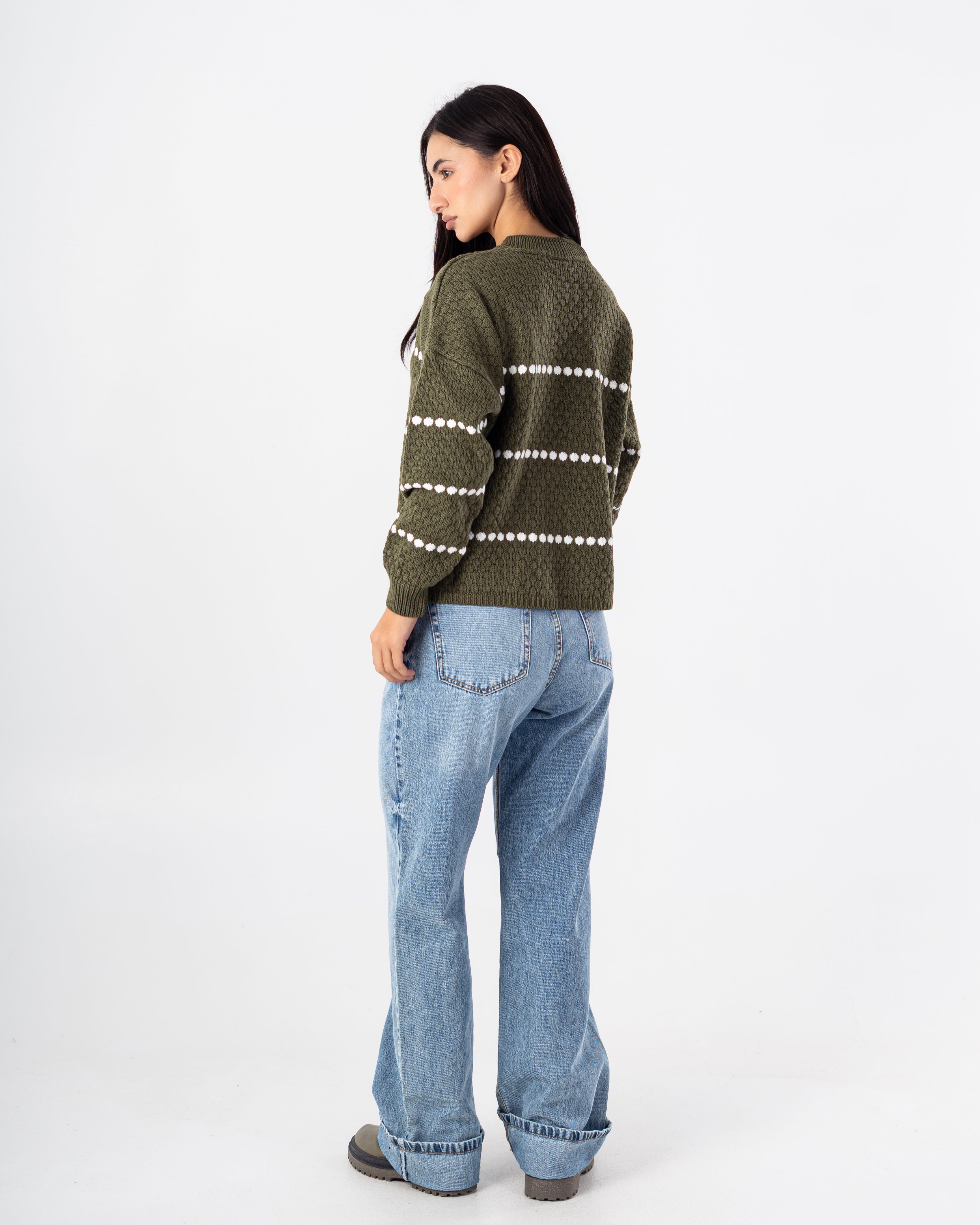 Knitwear Pullover with Dotte Stripe