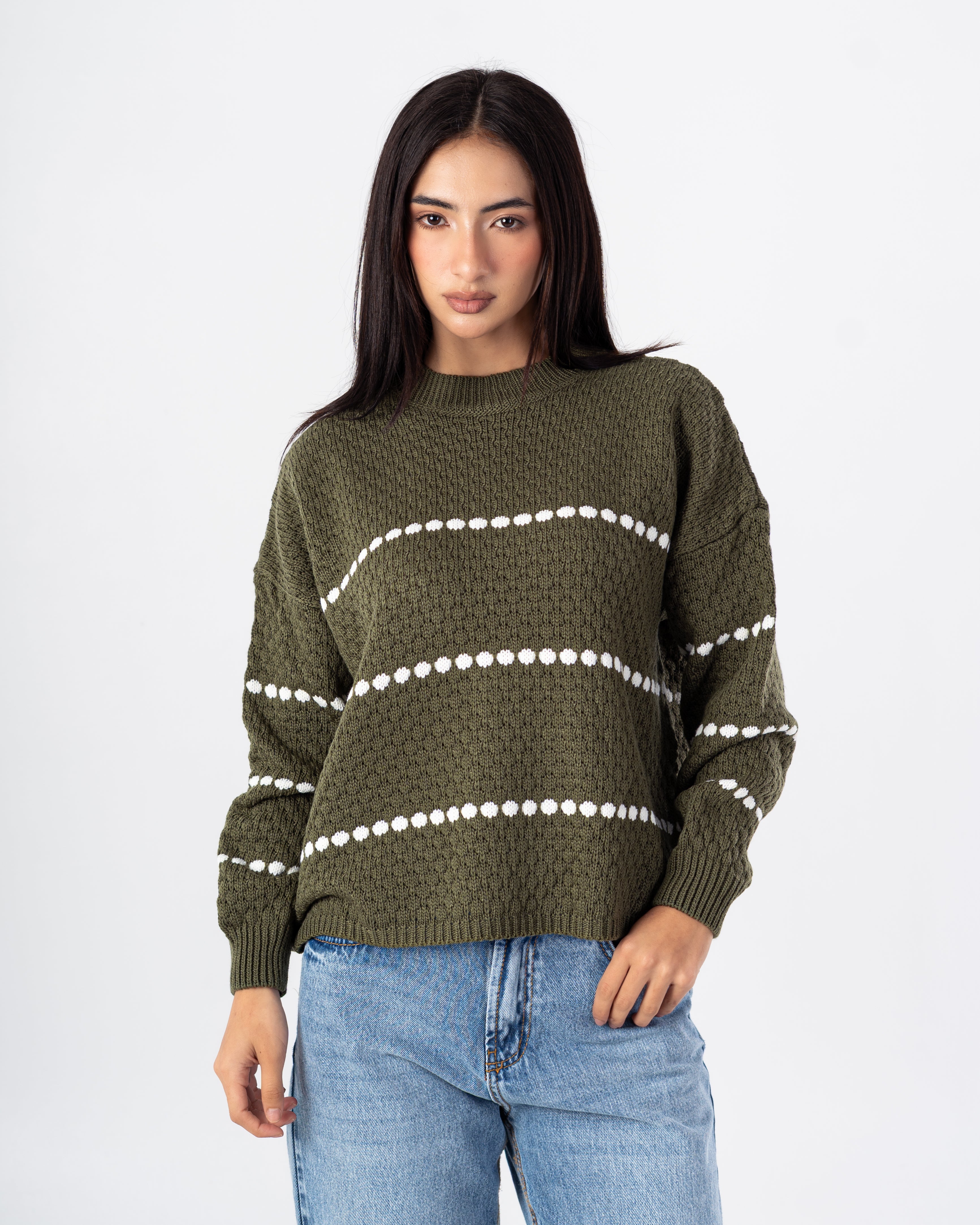 Knitwear Pullover with Dotte Stripe