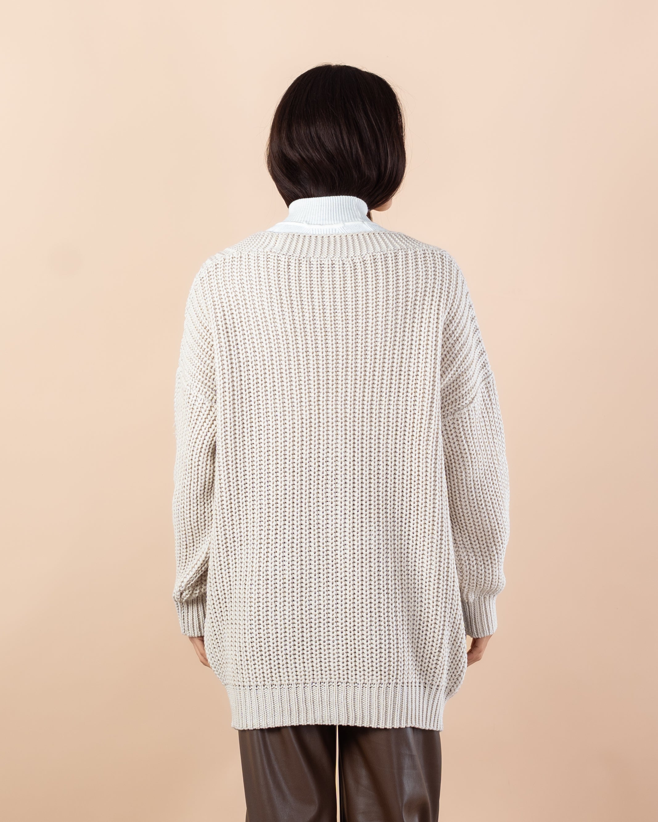 Knitwear Cardigan – (Denim Pocket)