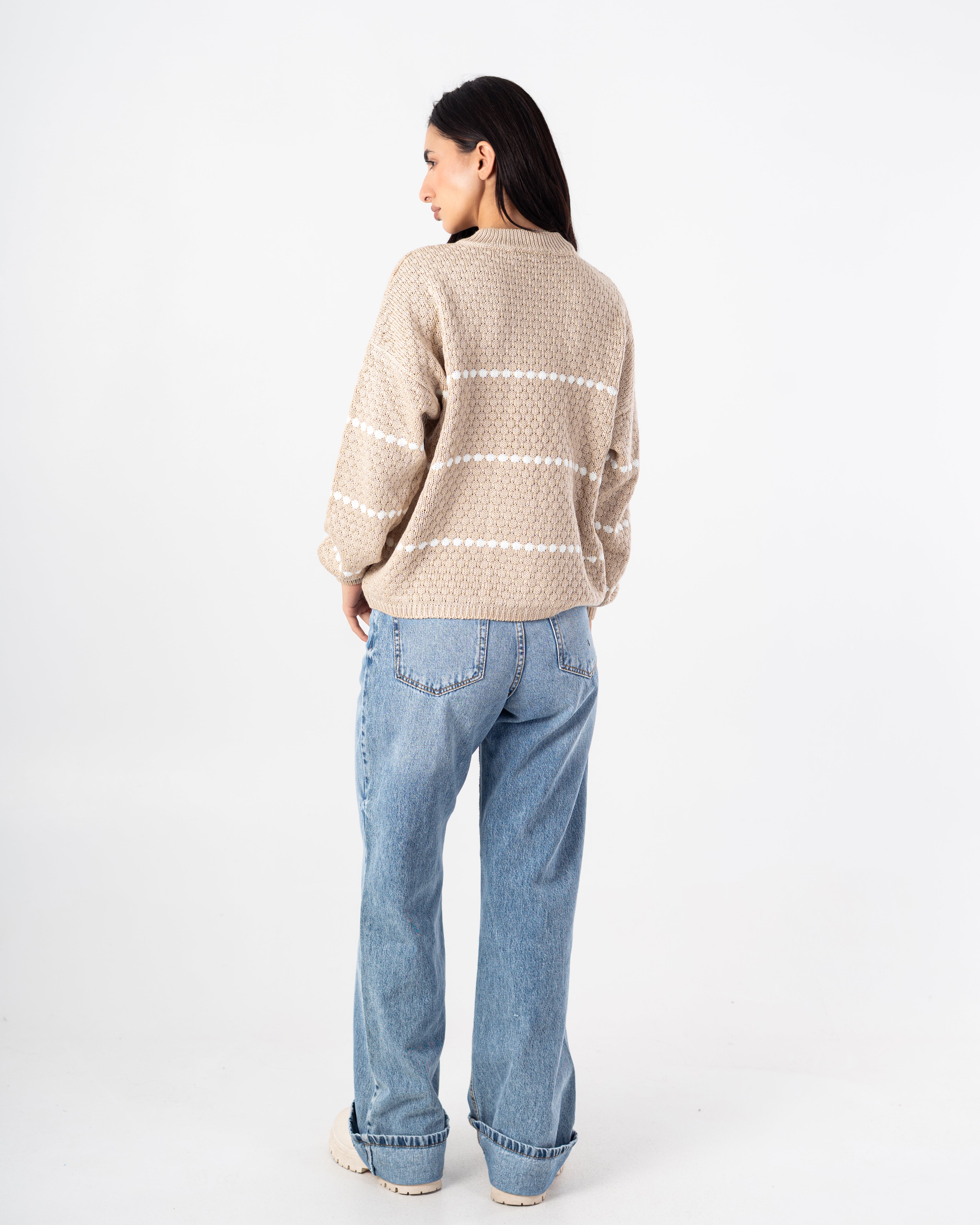Knitwear Pullover with Dotte Stripe