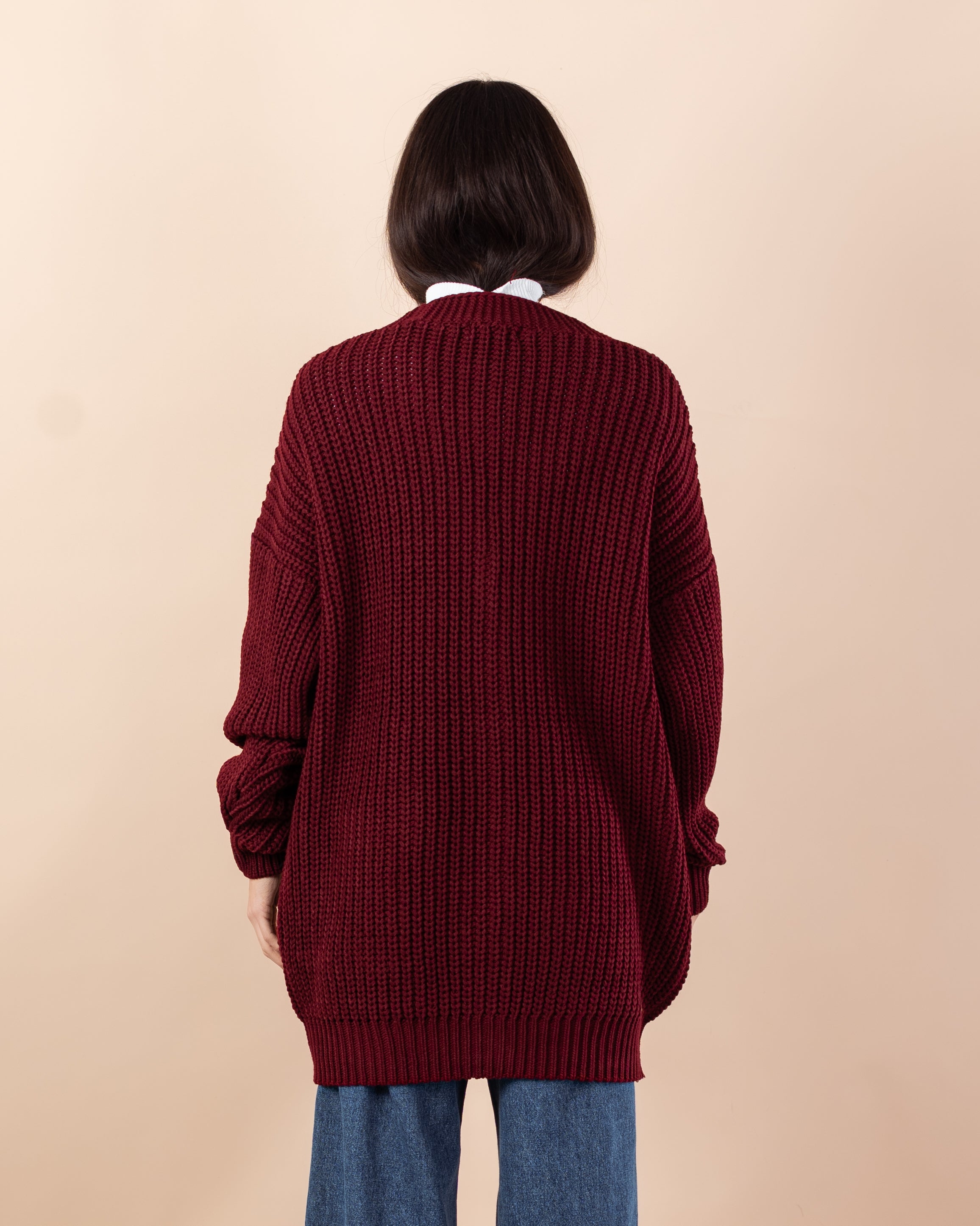 Knitwear Cardigan – (Denim Pocket)