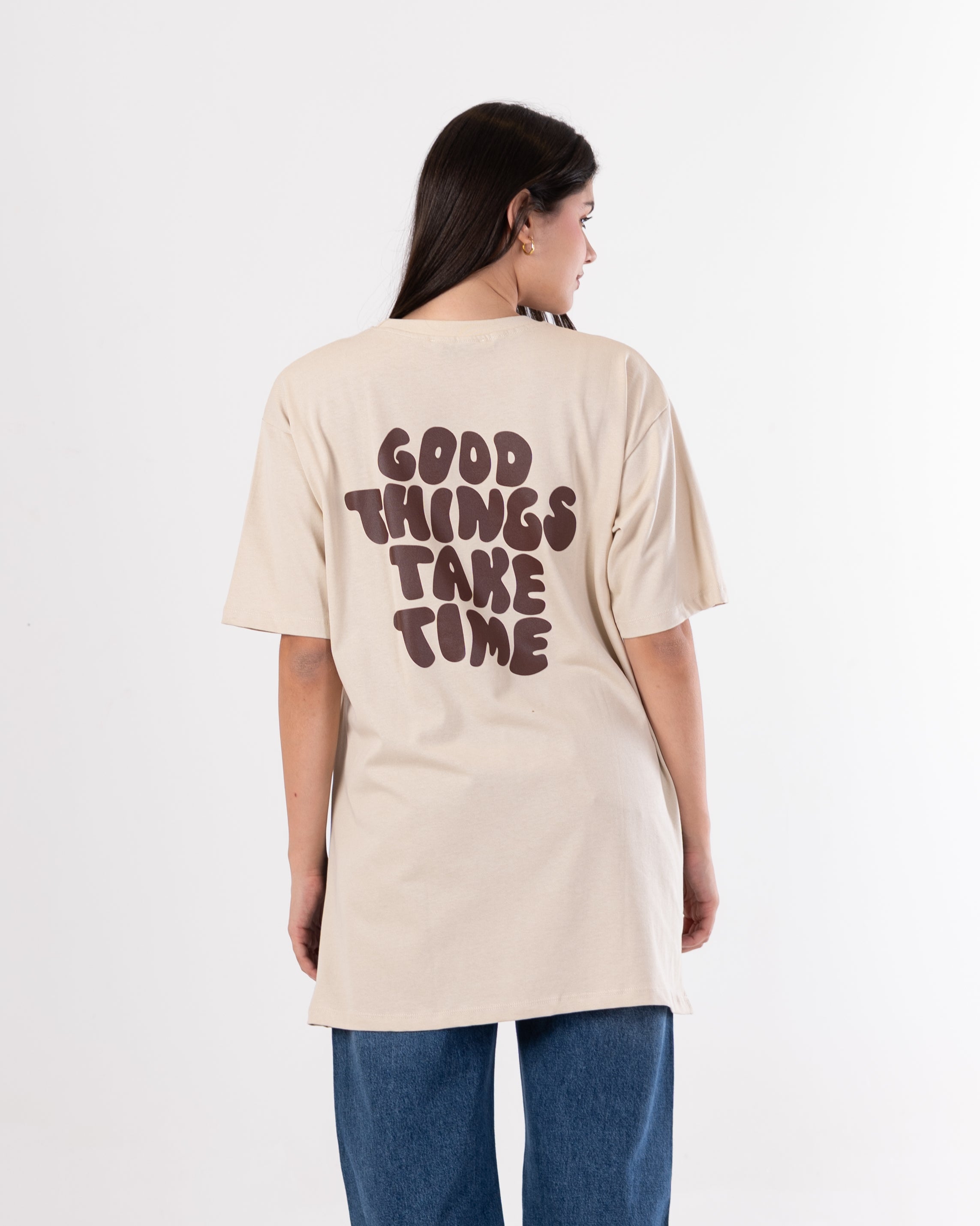 Half Sleeve T-Shirt - Back Print (Long Length)