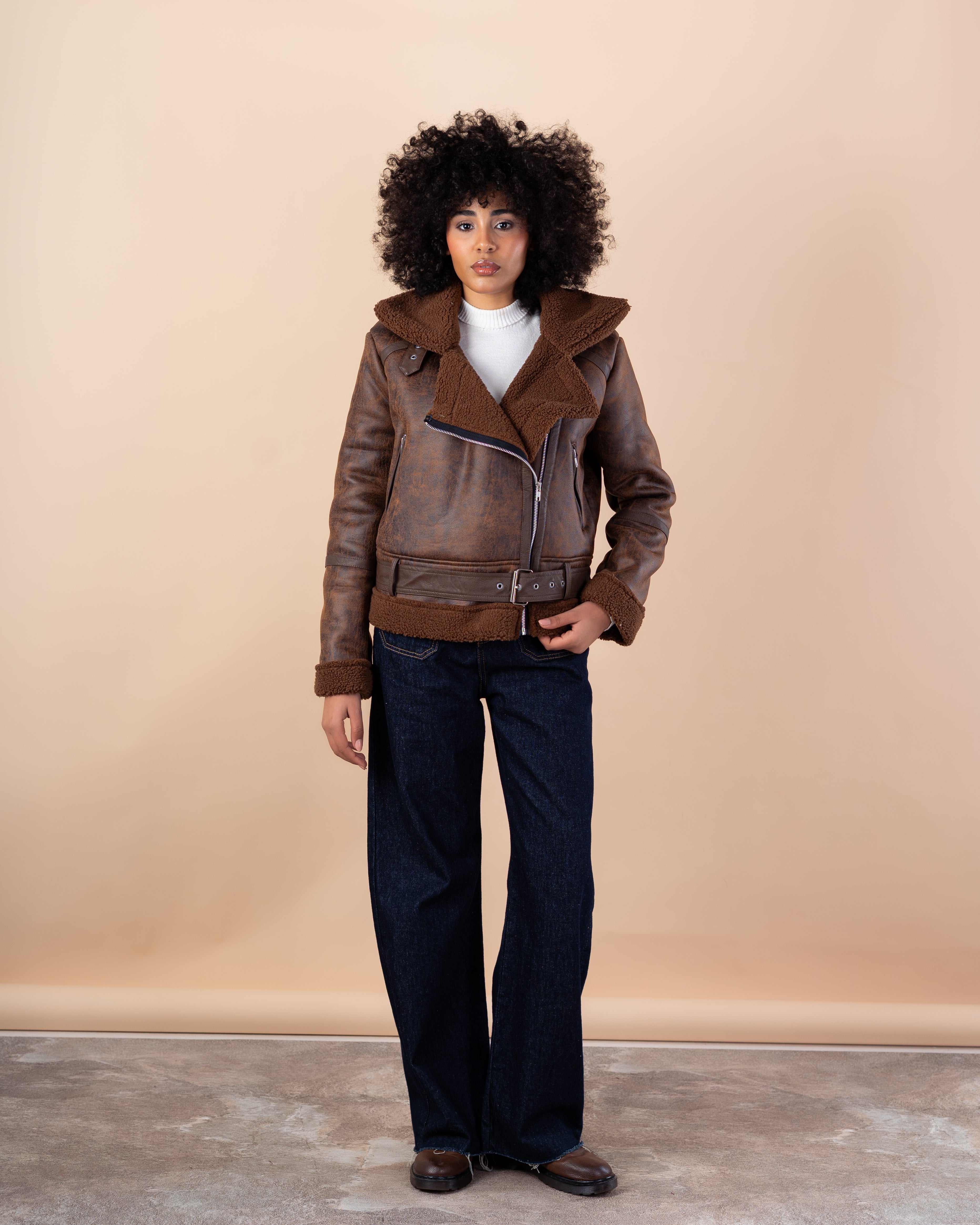 jacket - Suede with hood