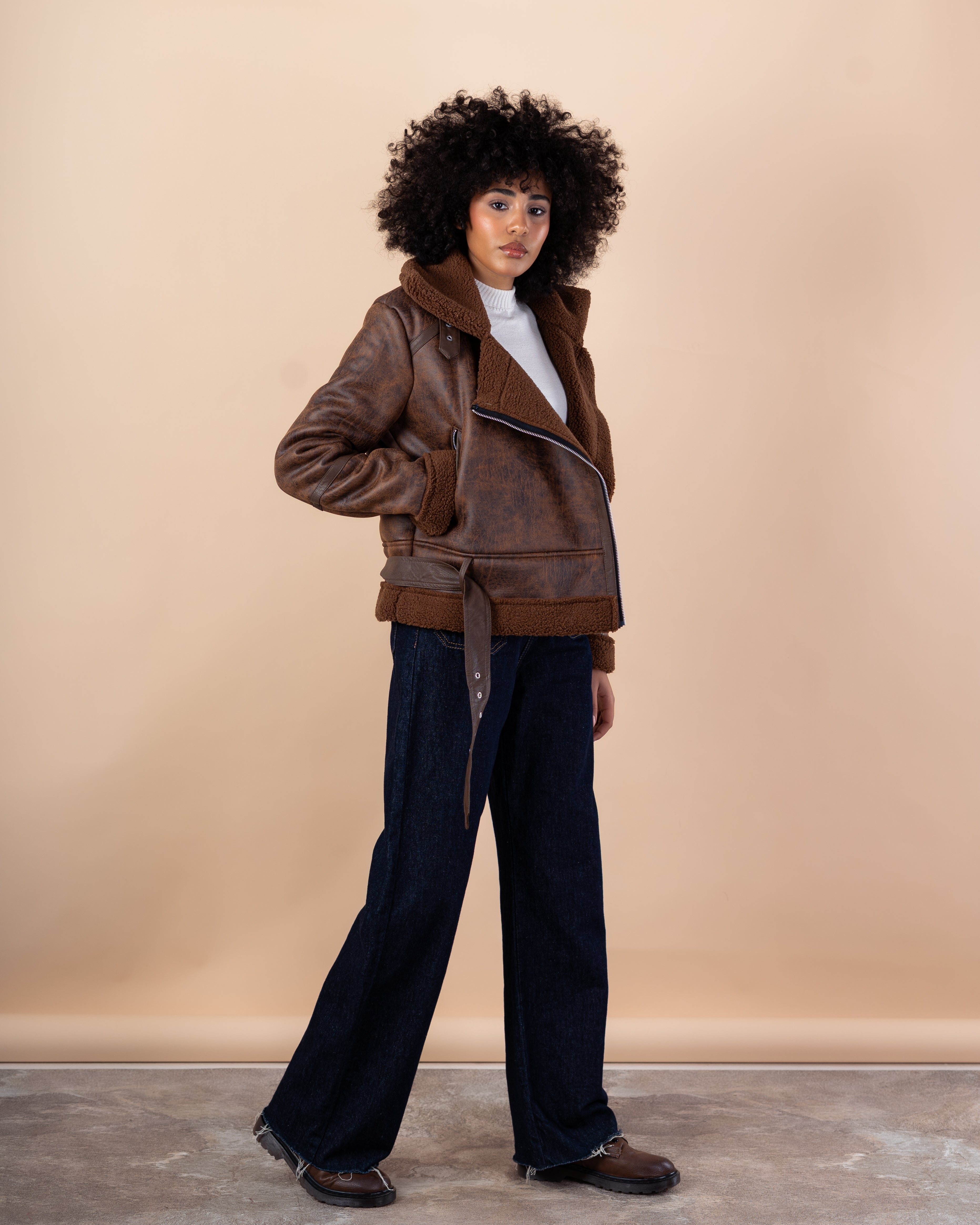 jacket - Suede with hood