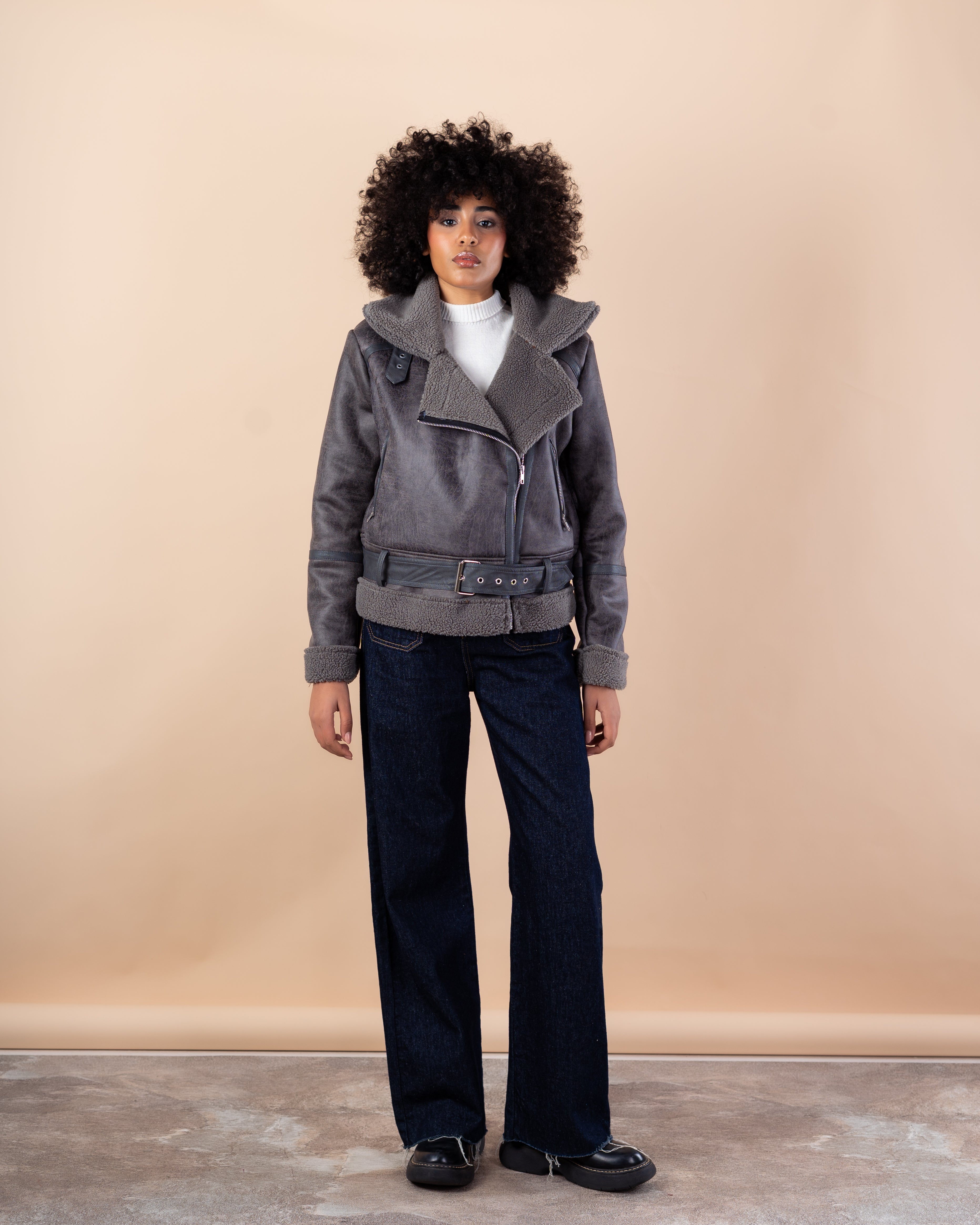 jacket - Suede with hood