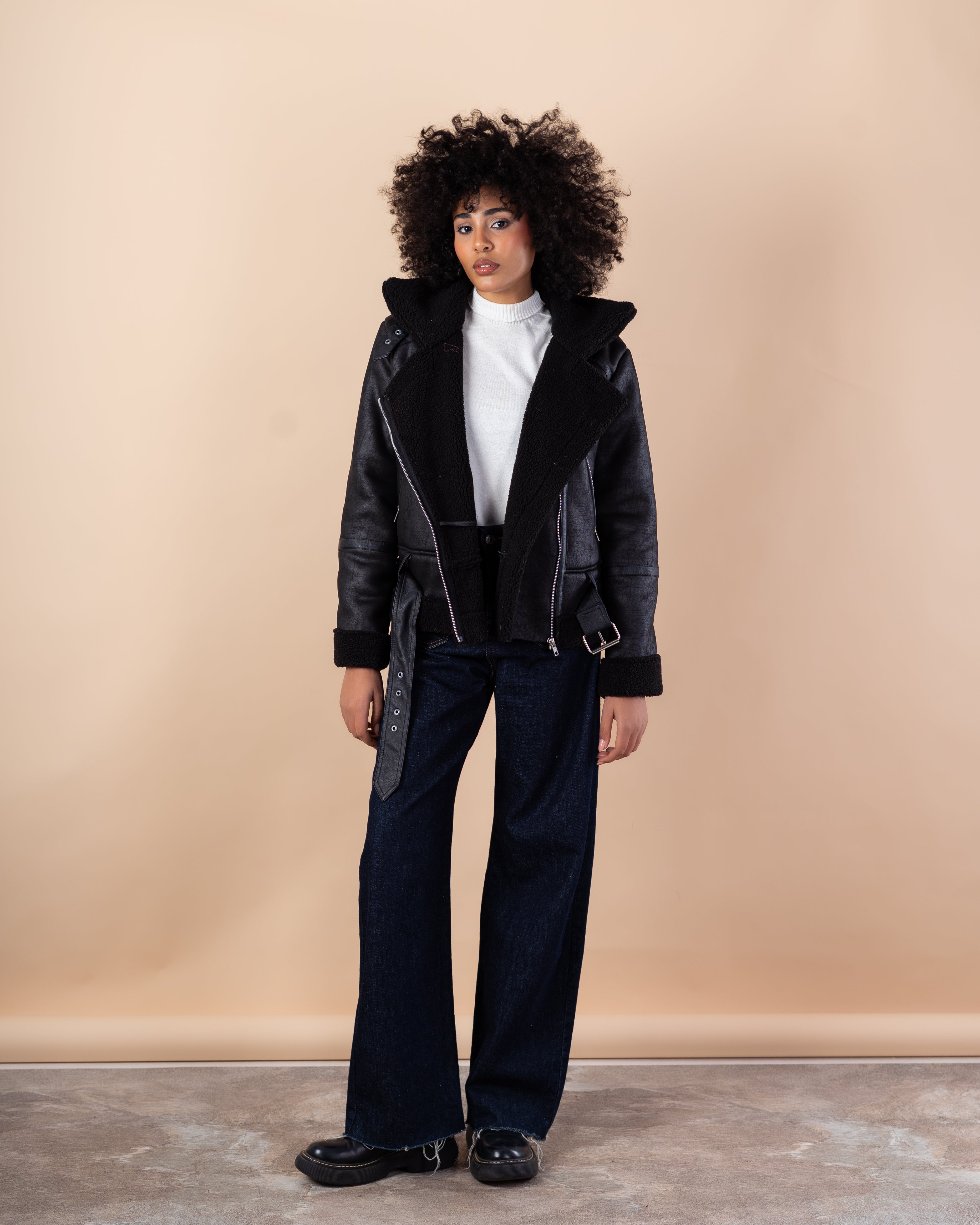 jacket - Suede with hood