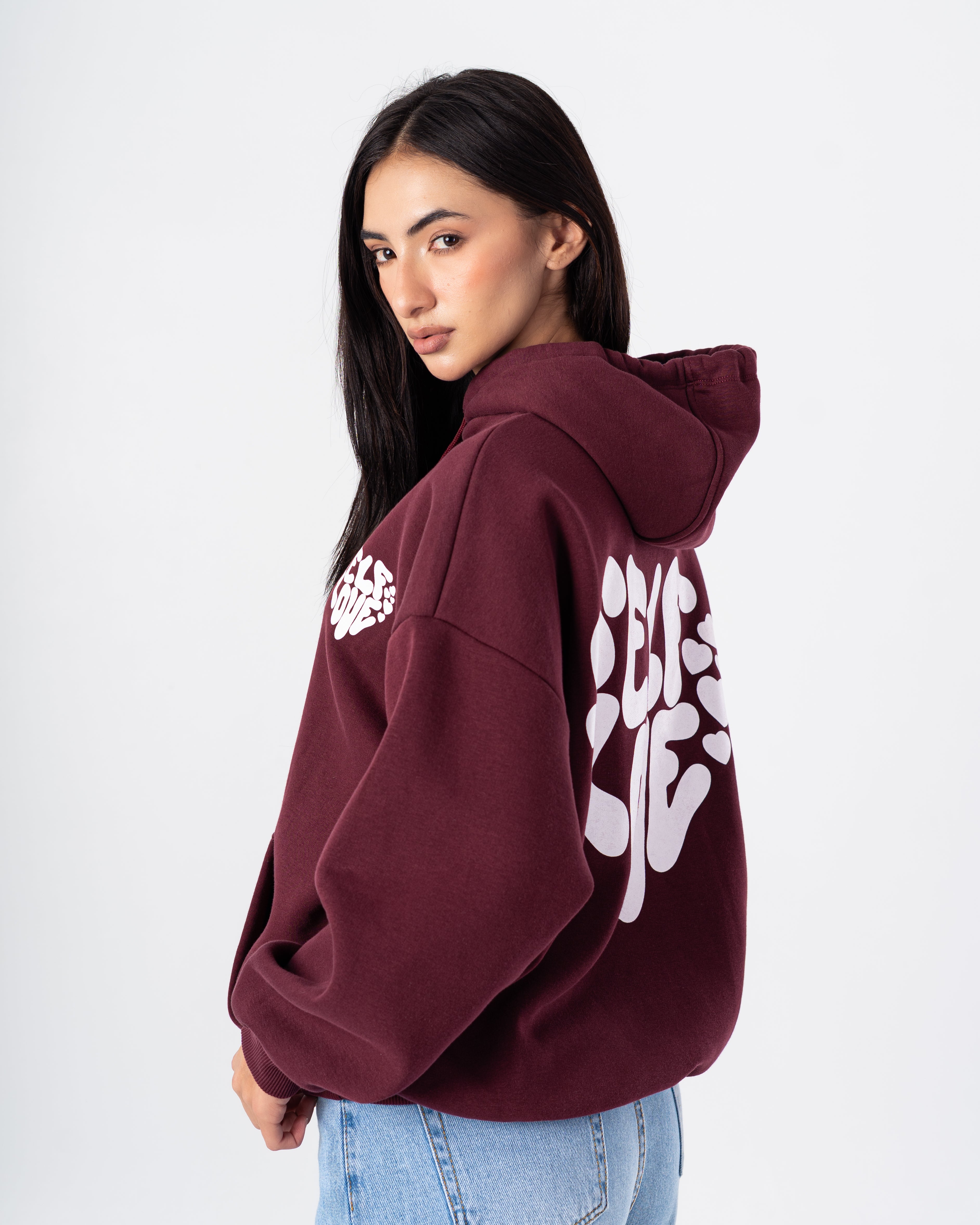 Hoodie – Print (Letters In Heart Shape)