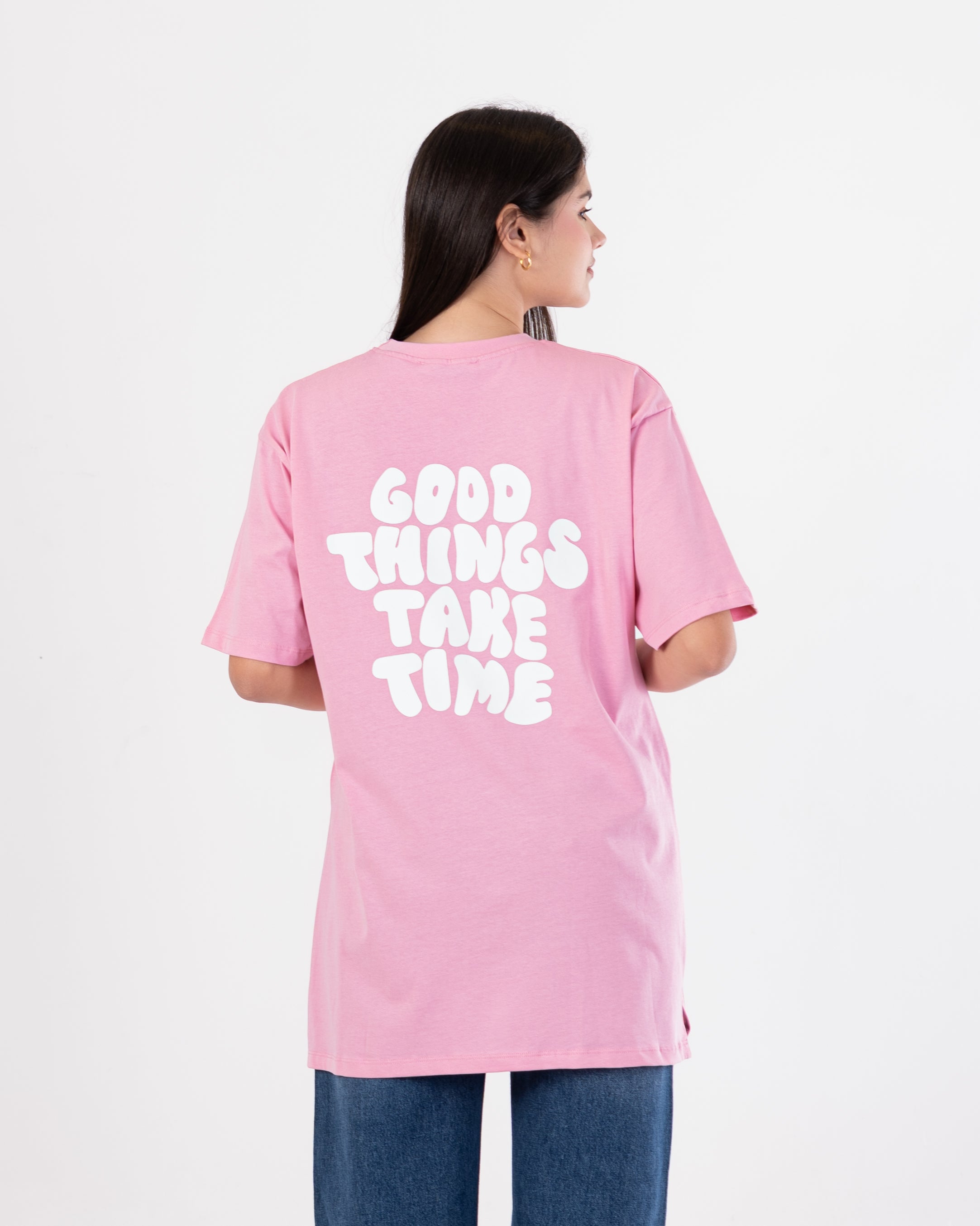 Half Sleeve T-Shirt - Back Print (Long Length)