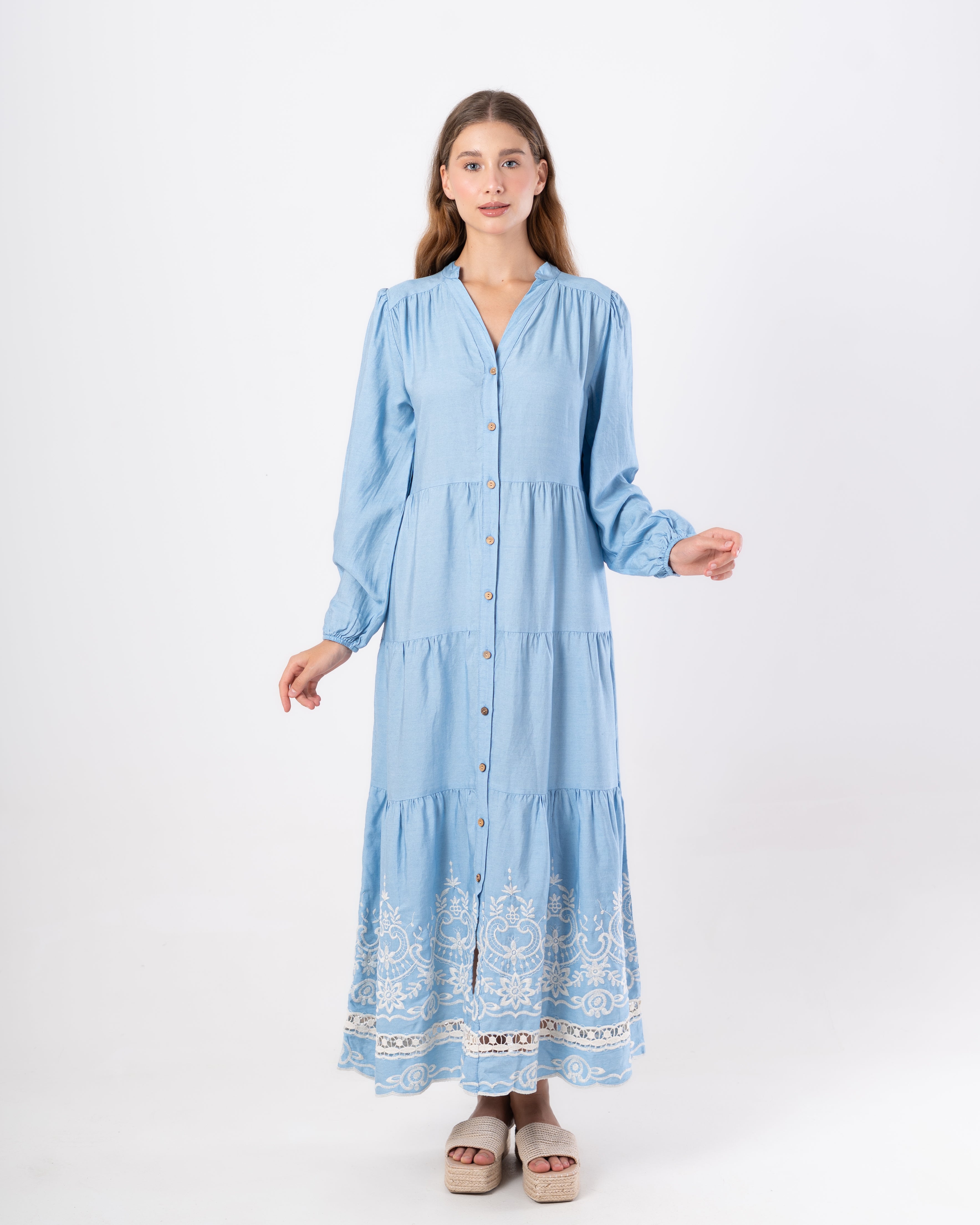 Striped Dress - With Border Detailing