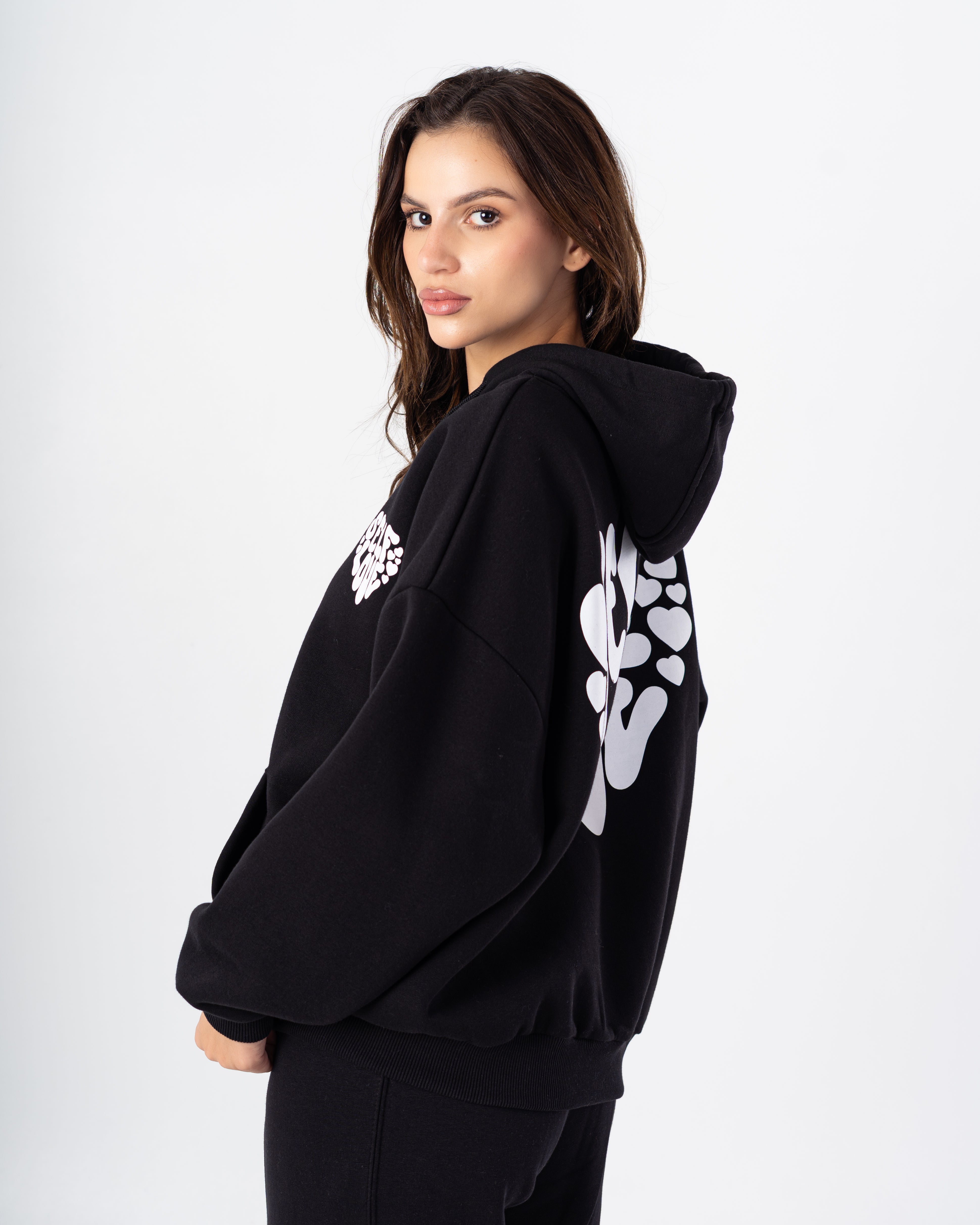 Hoodie – Print (Letters In Heart Shape)
