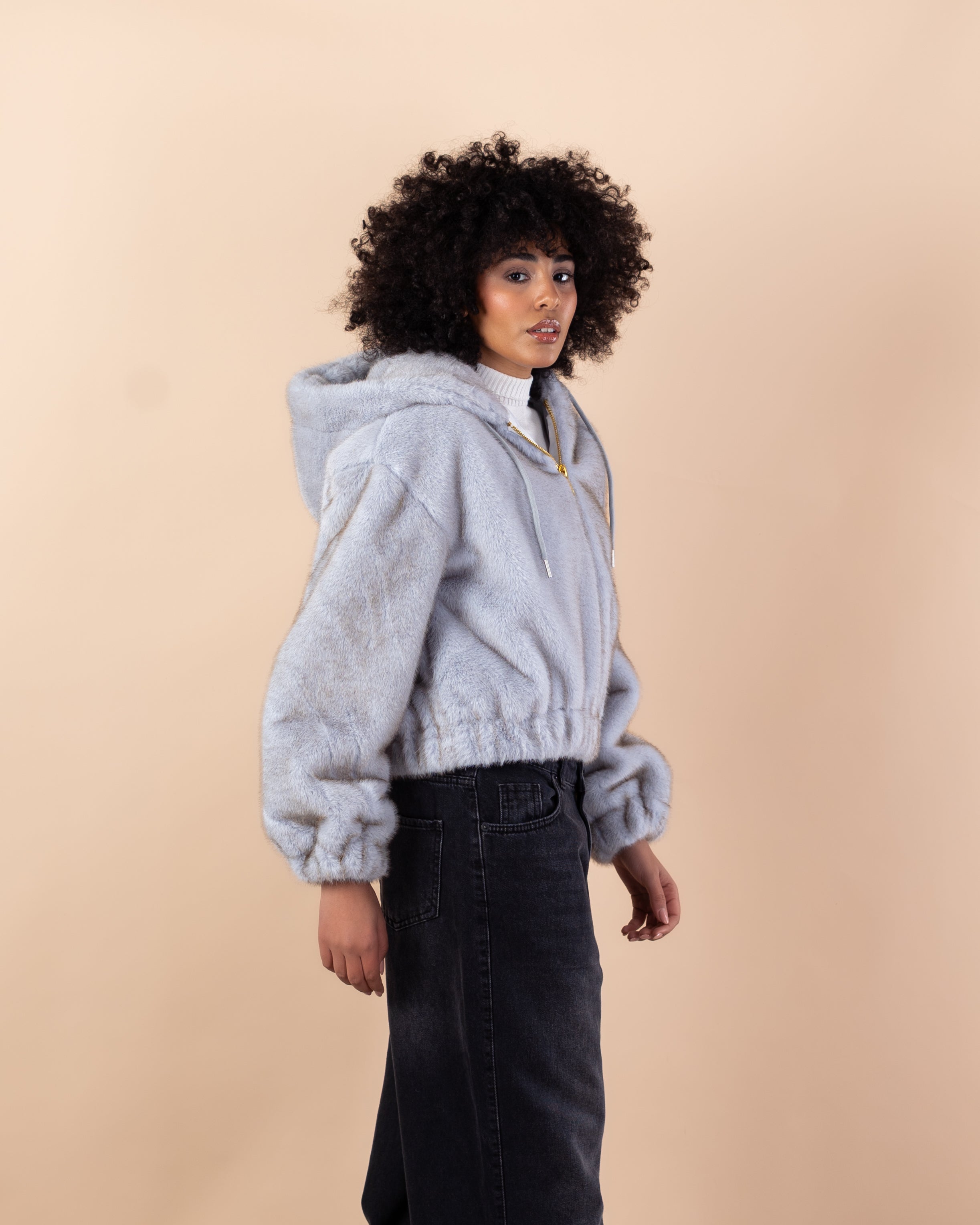 jacket - Short cape fur