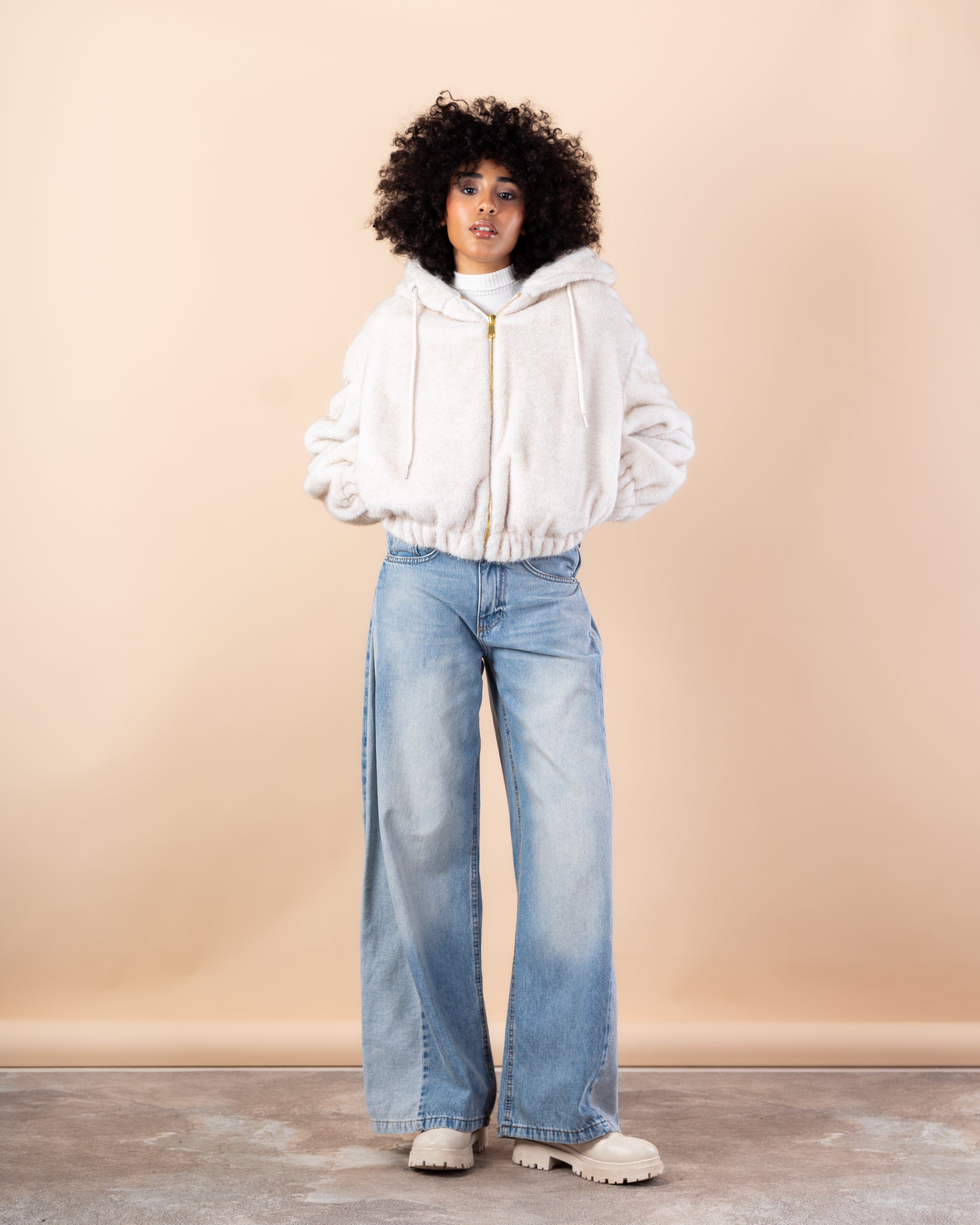 jacket - Short cape fur