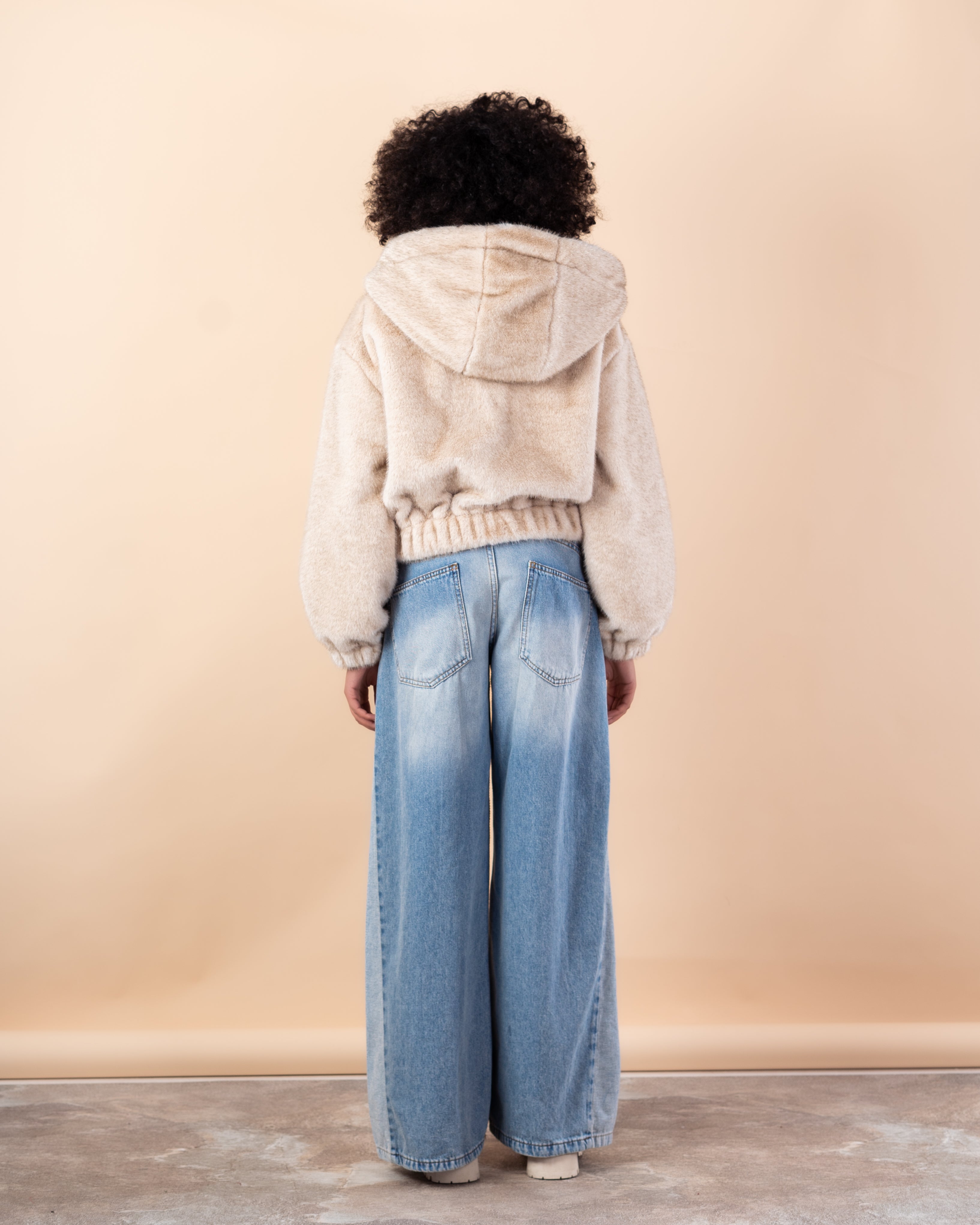 jacket - Short cape fur