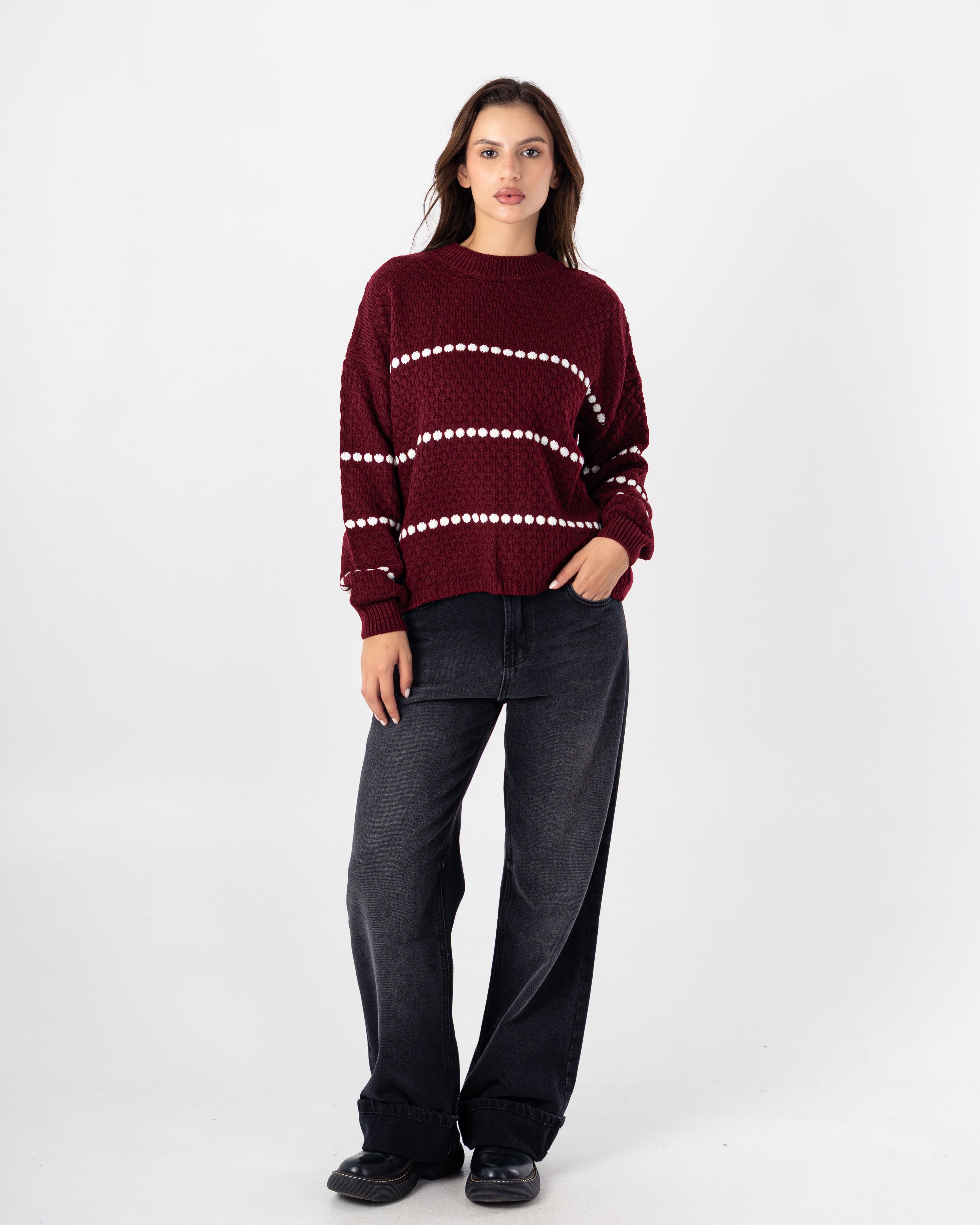 Knitwear Pullover with Dotte Stripe