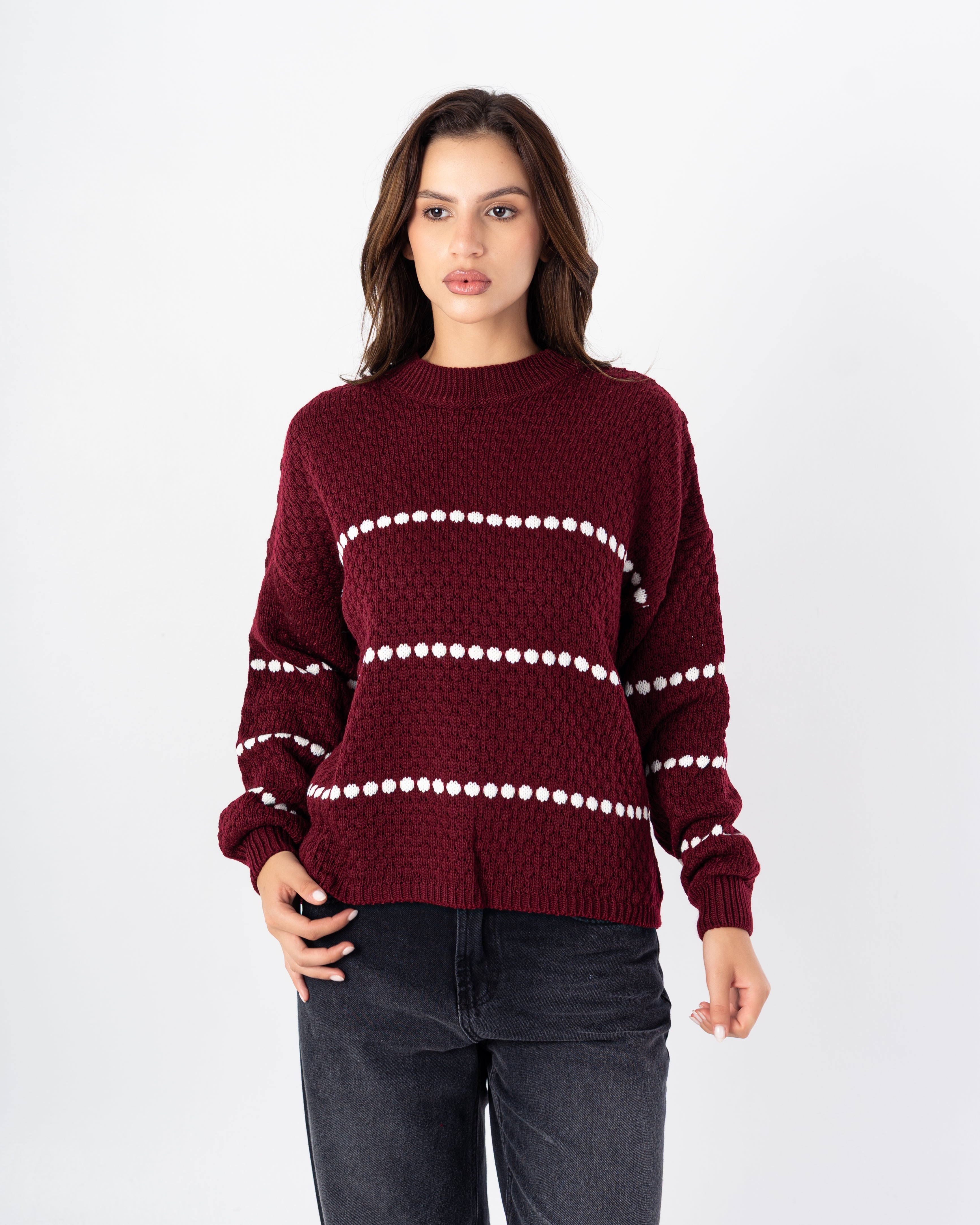 Knitwear Pullover with Dotte Stripe