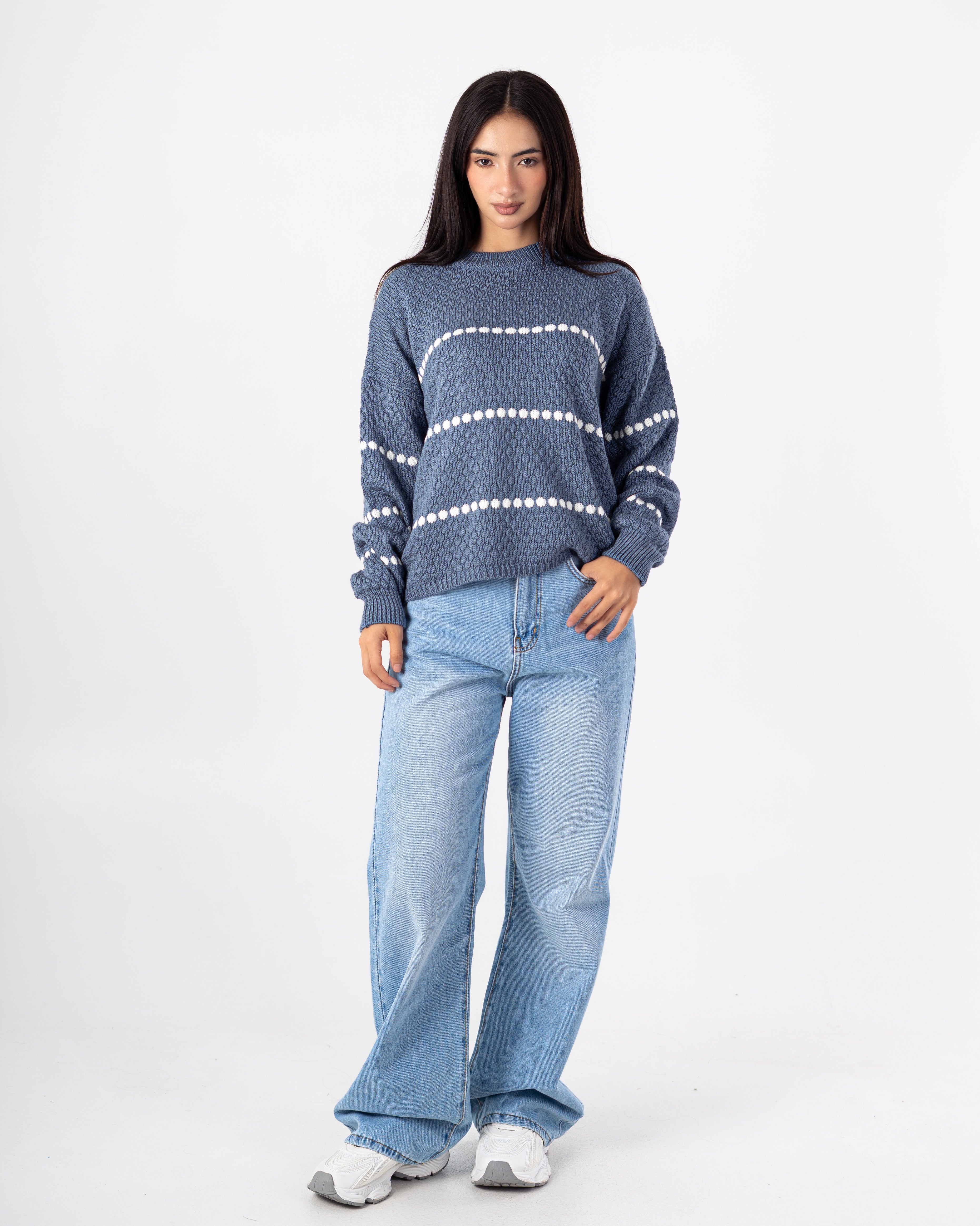Knitwear Pullover with Dotte Stripe