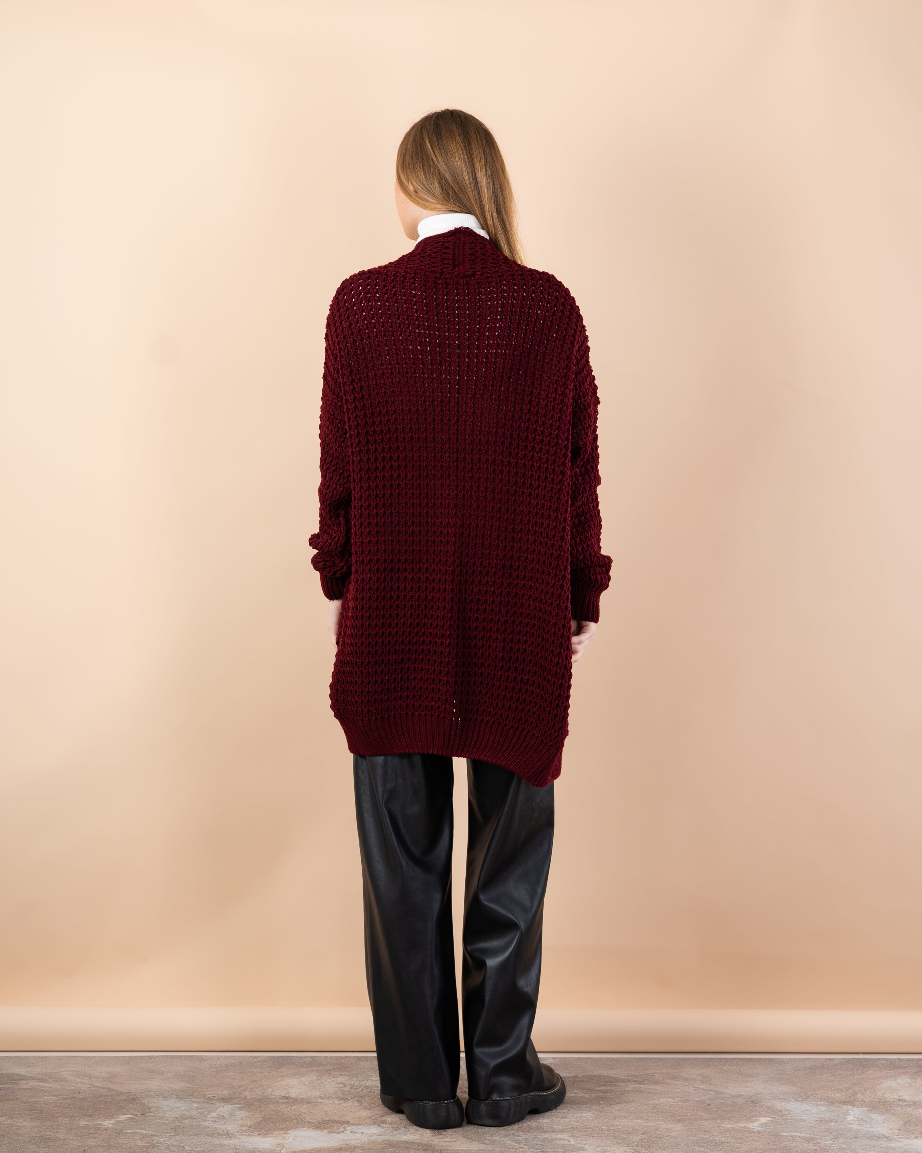 knit cardigan - Long with (2 pockets)