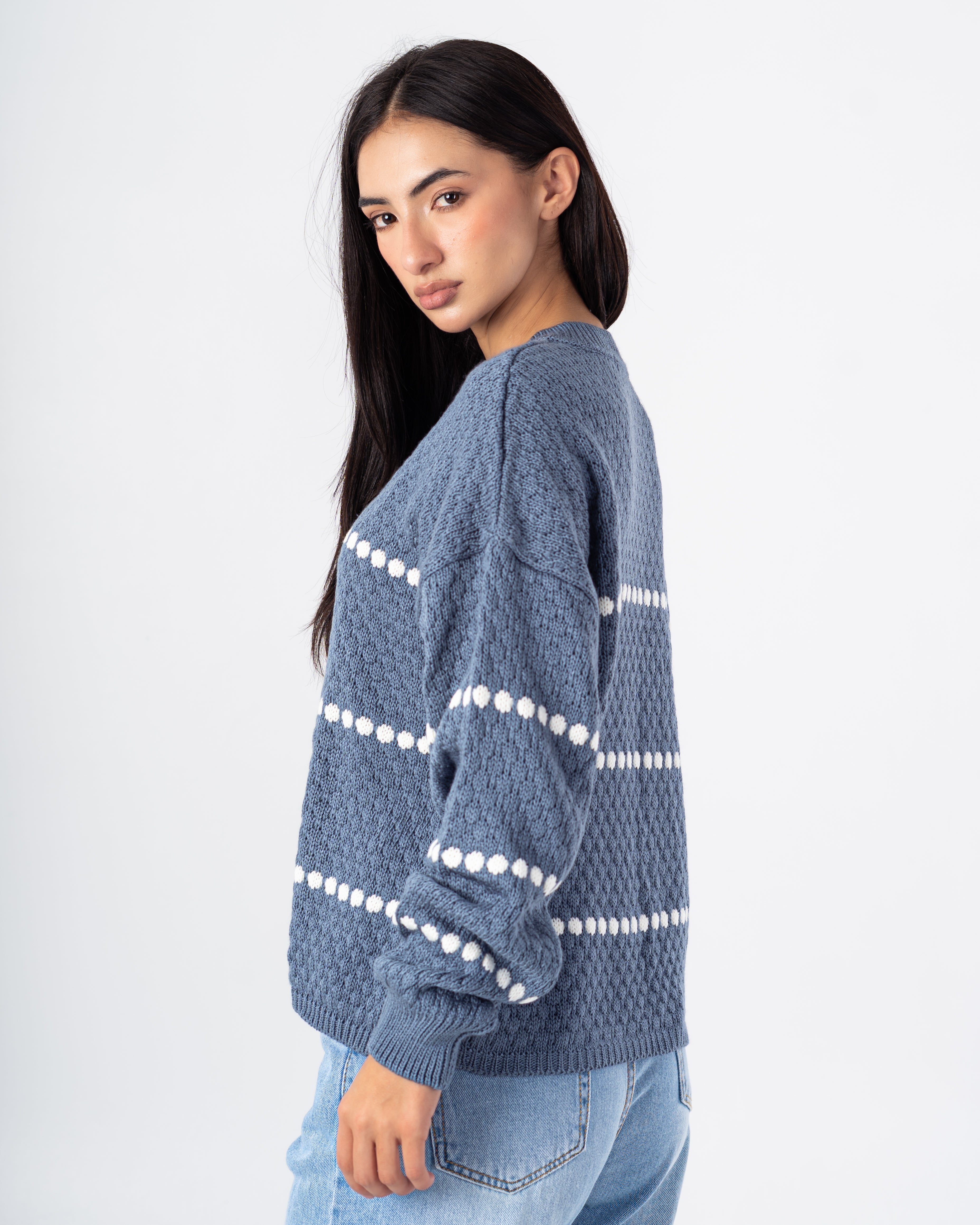 Knitwear Pullover with Dotte Stripe