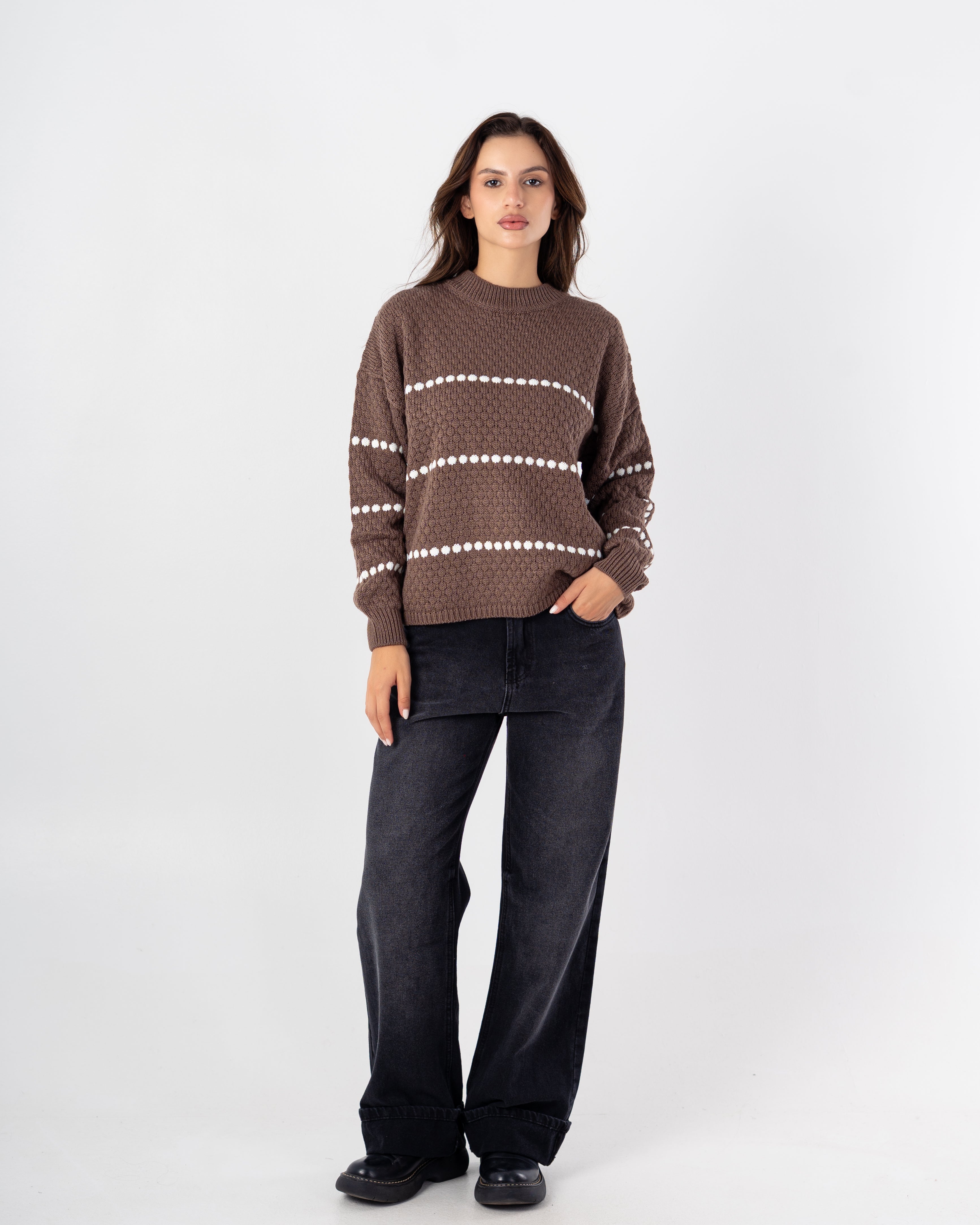 Knitwear Pullover with Dotte Stripe