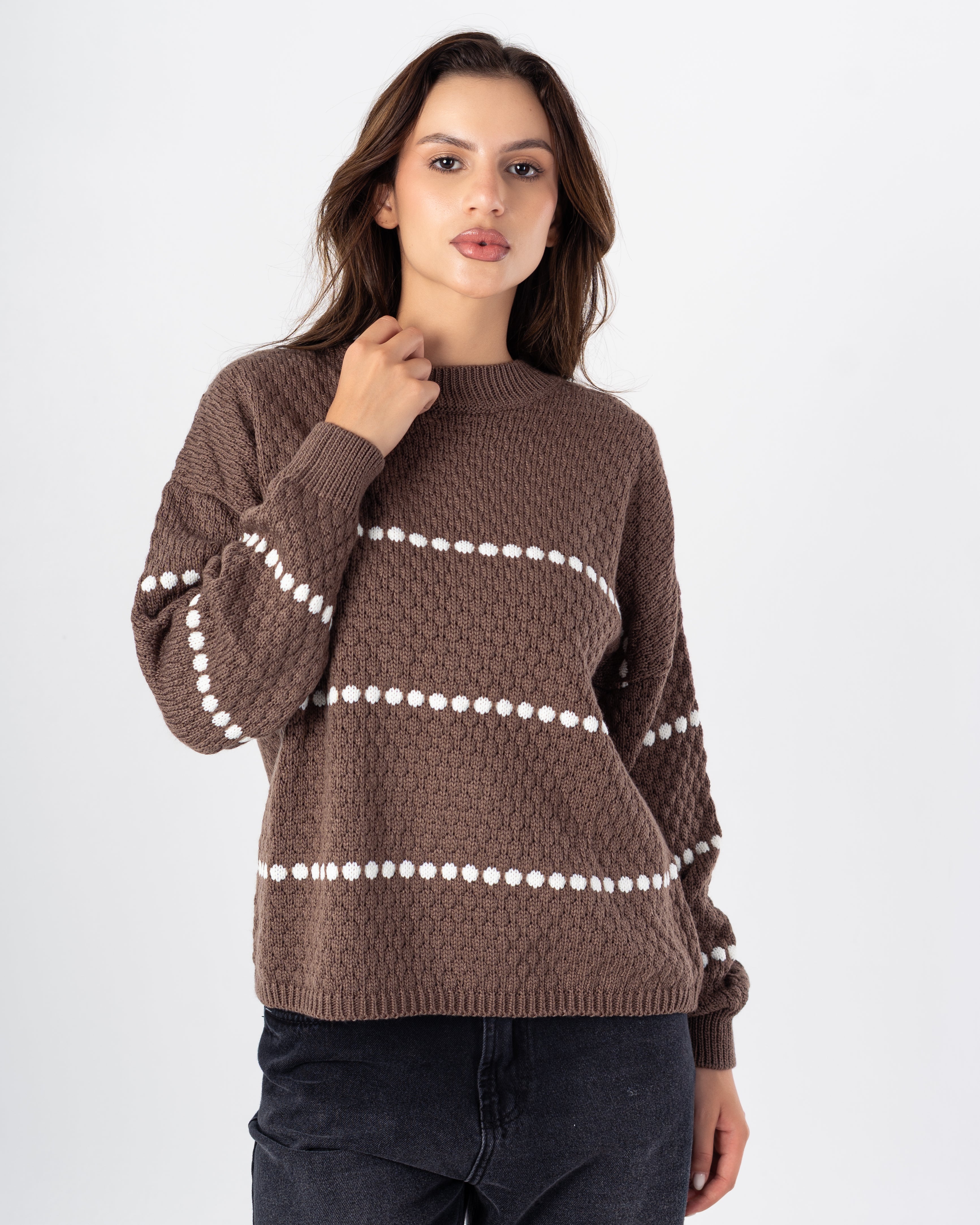 Knitwear Pullover with Dotte Stripe