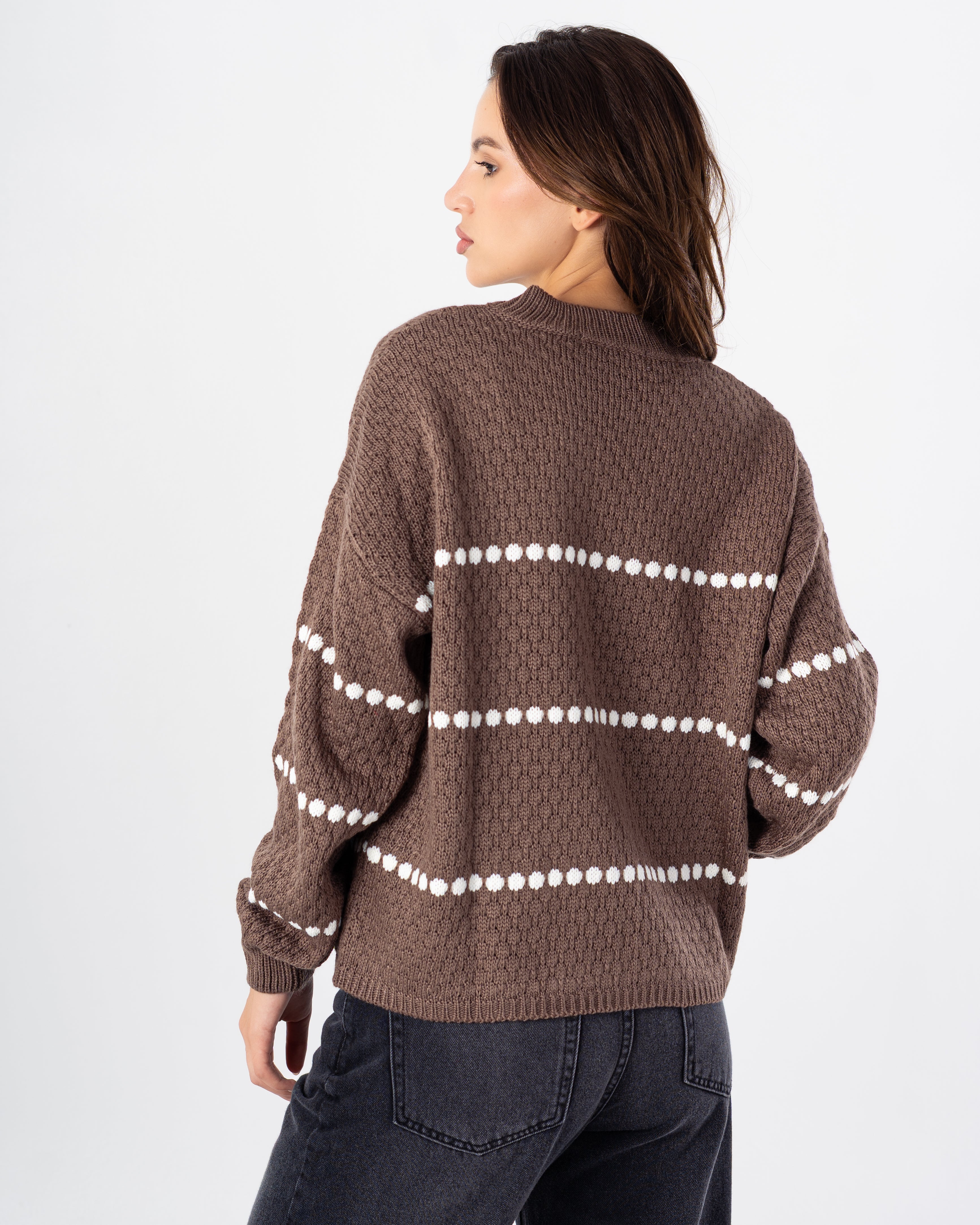 Knitwear Pullover with Dotte Stripe