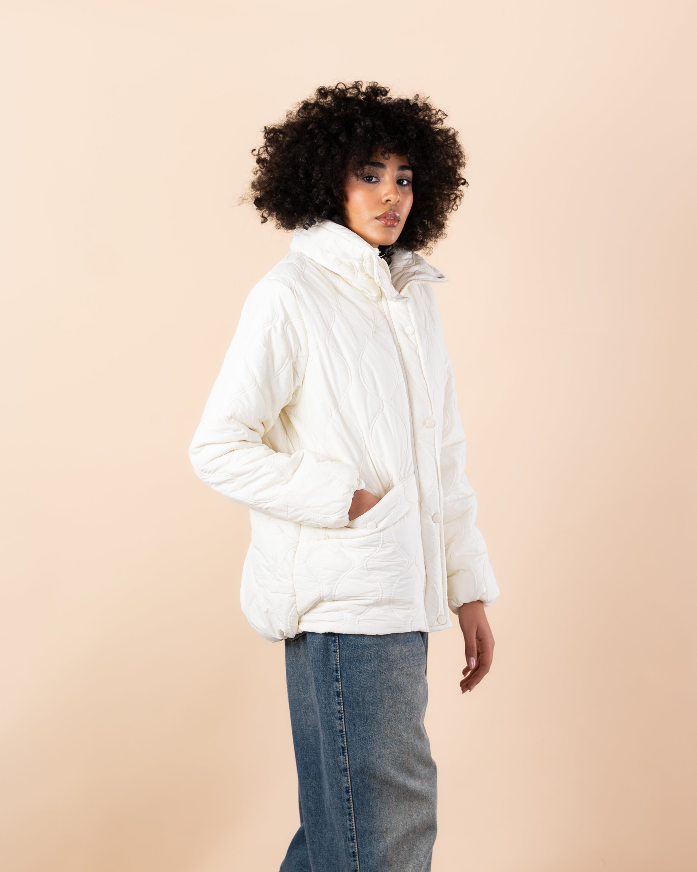 Waterproof jacket with caps