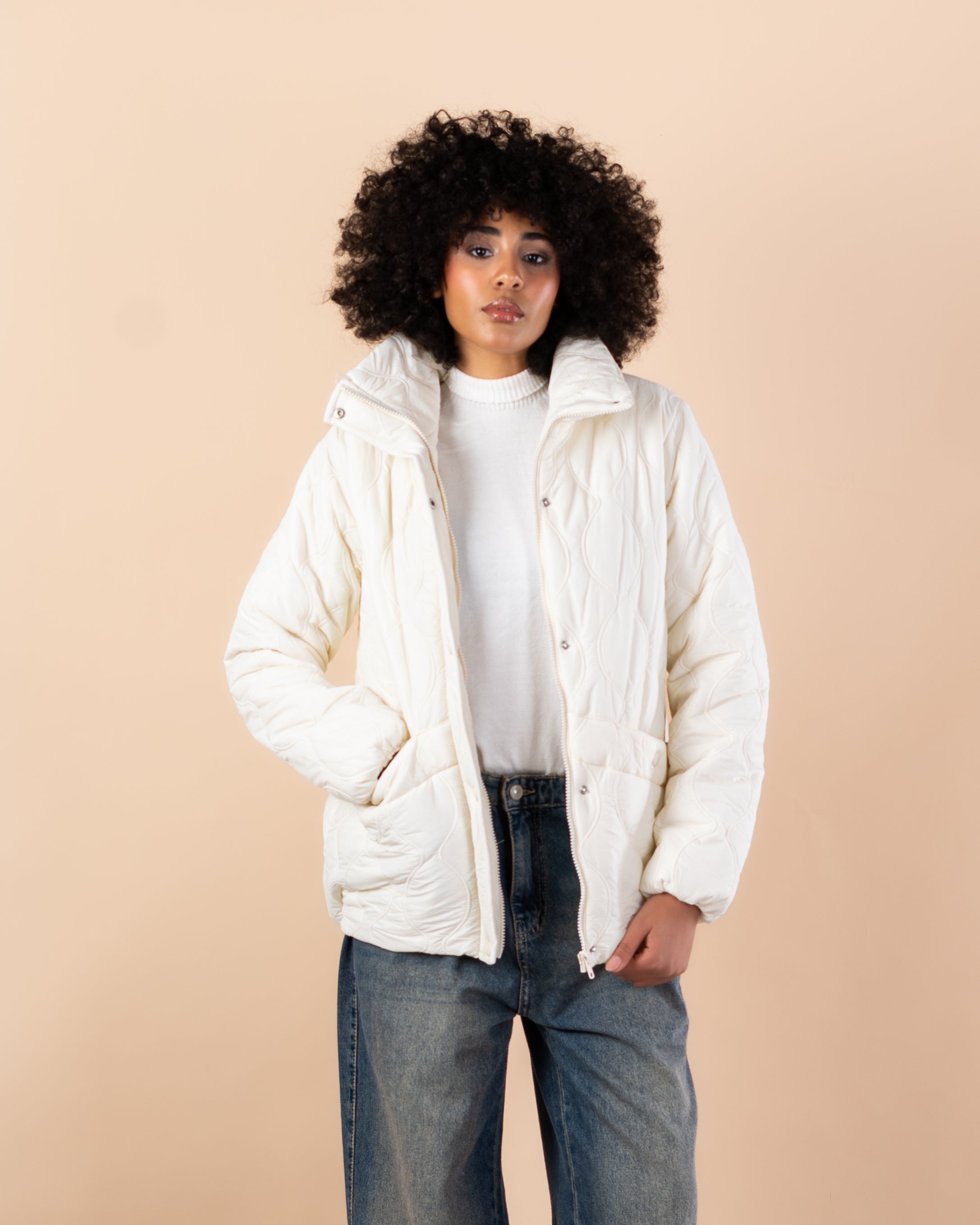 Waterproof jacket with caps