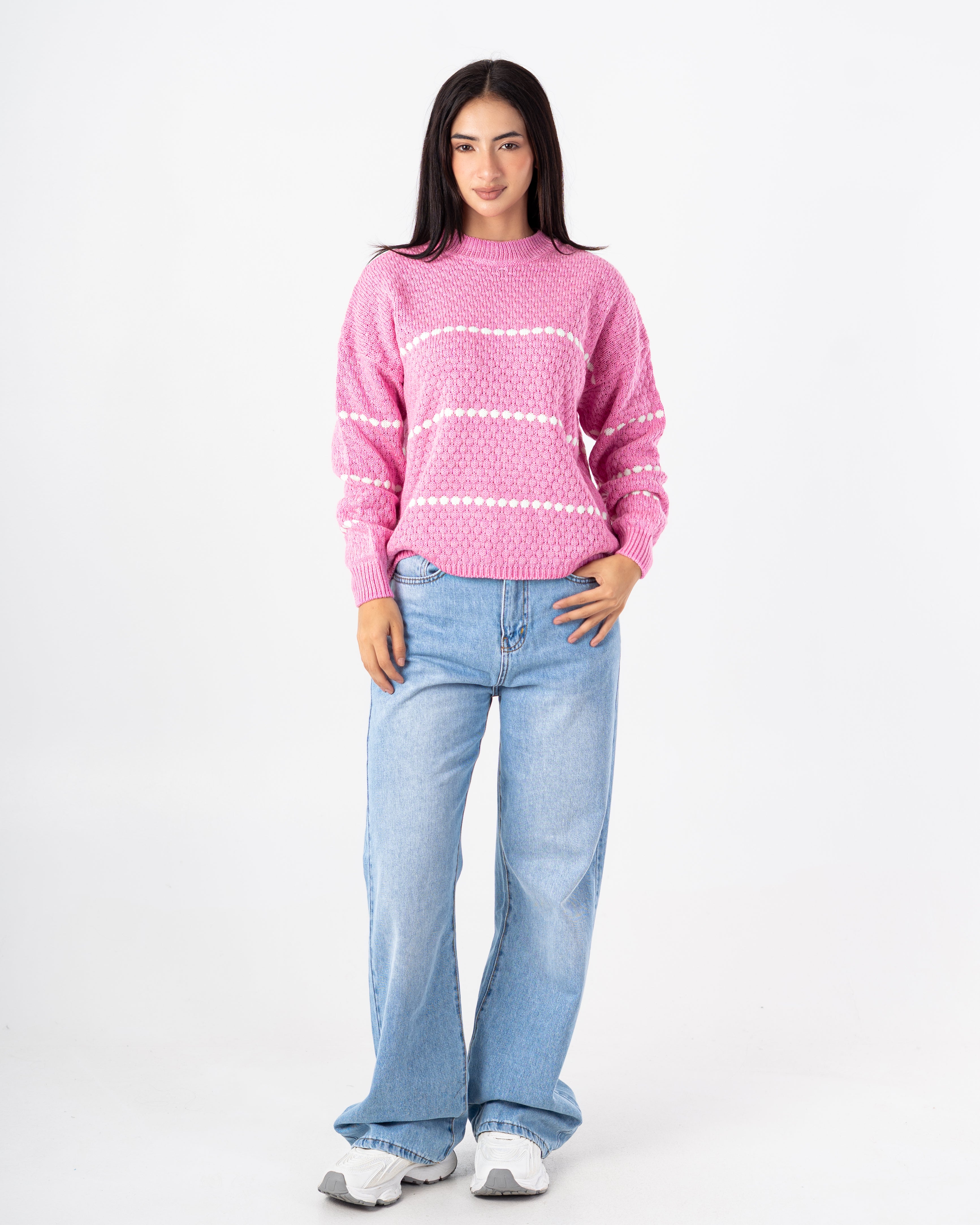 Knitwear Pullover with Dotte Stripe