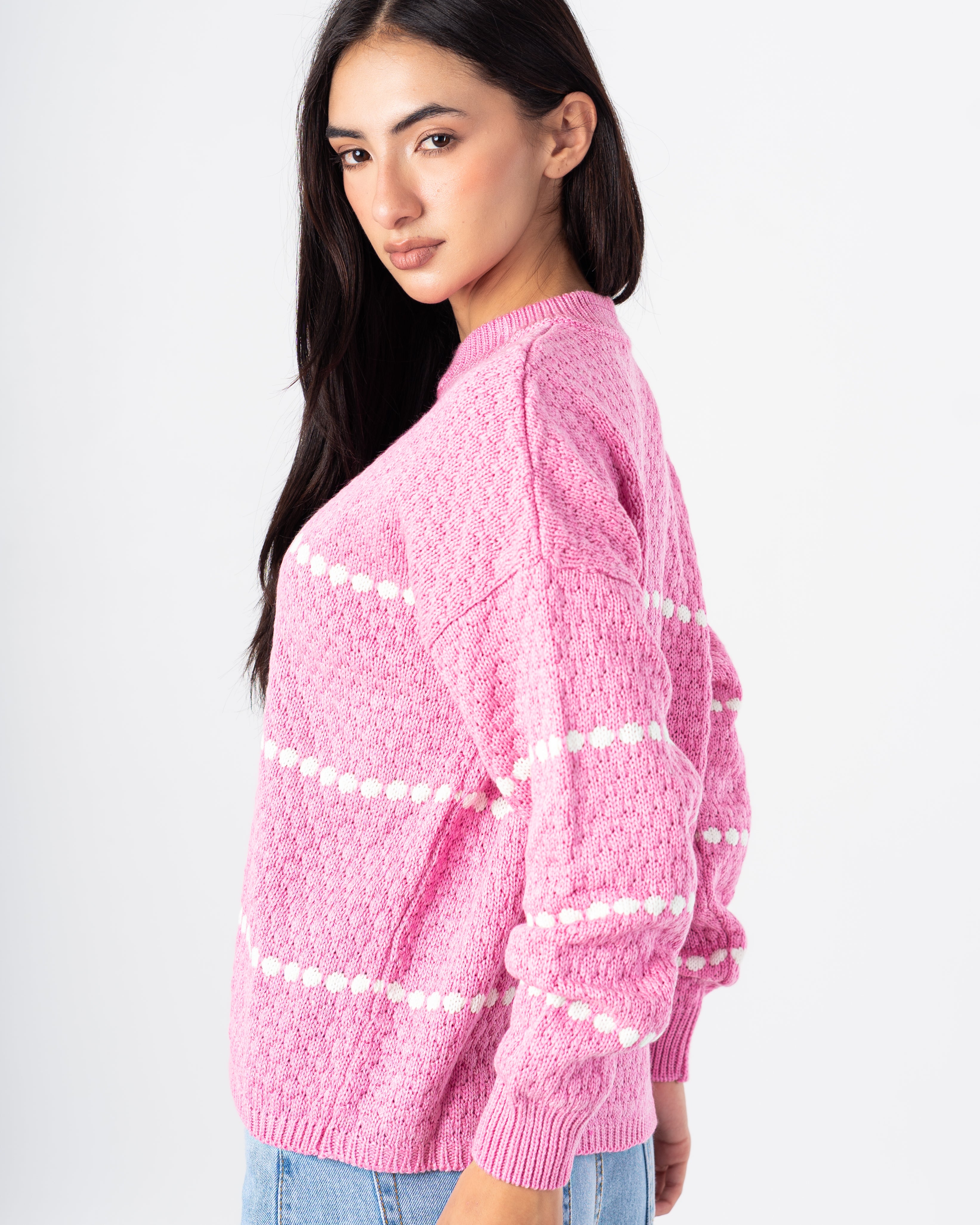Knitwear Pullover with Dotte Stripe