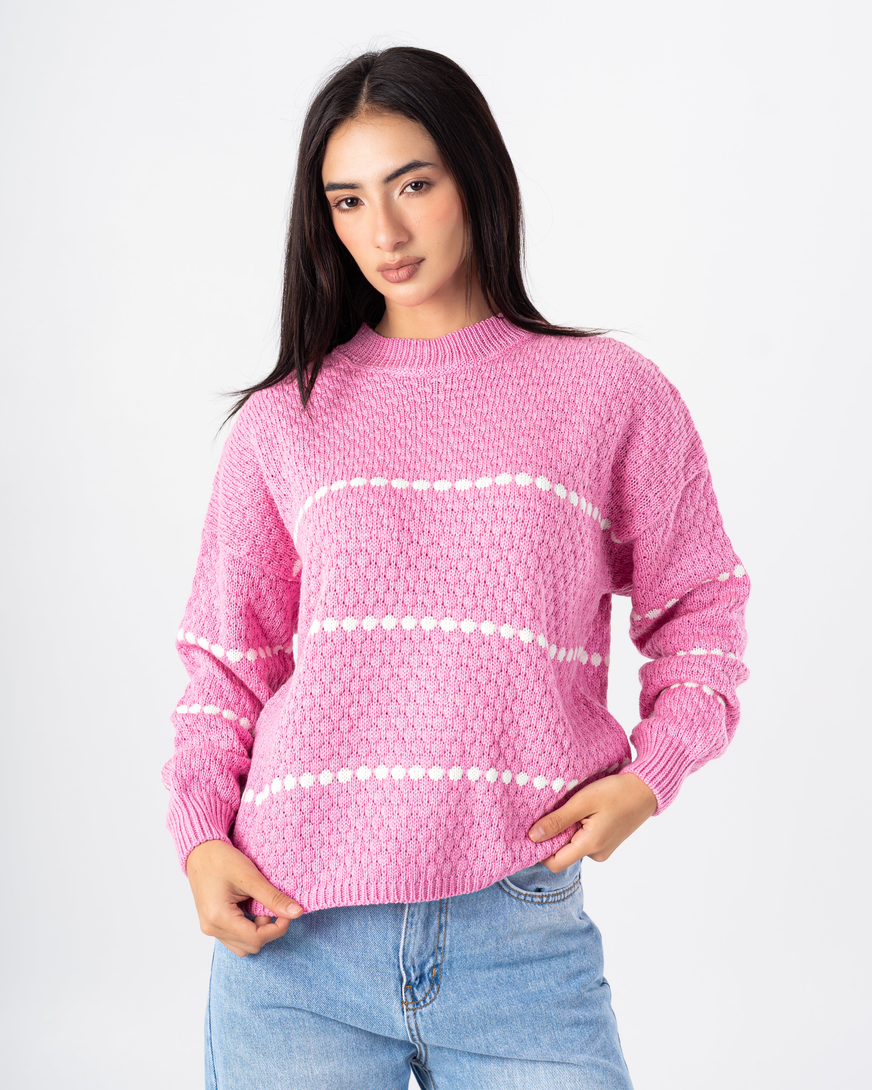 Knitwear Pullover with Dotte Stripe