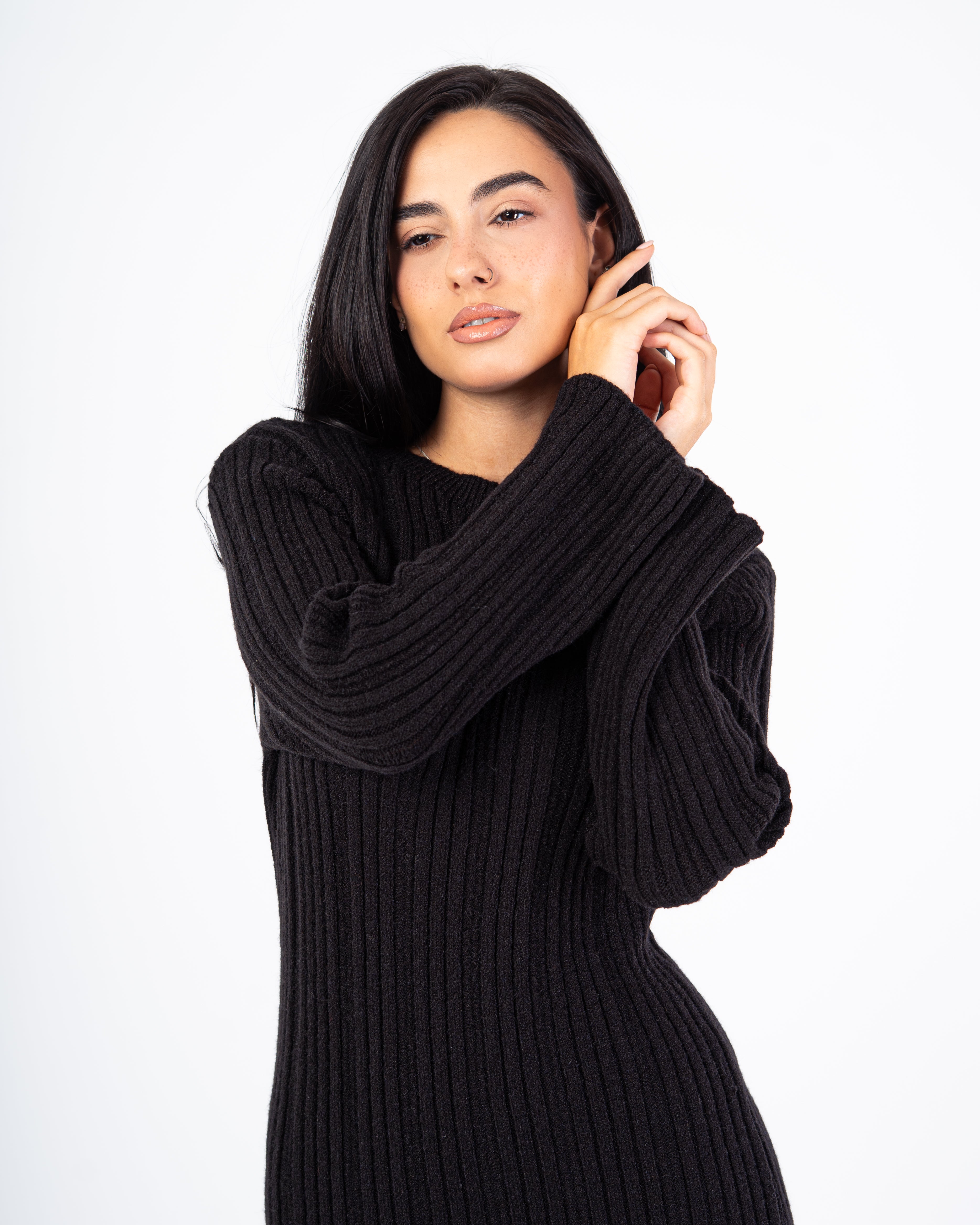 Knitwear Dress – Lightly Striped