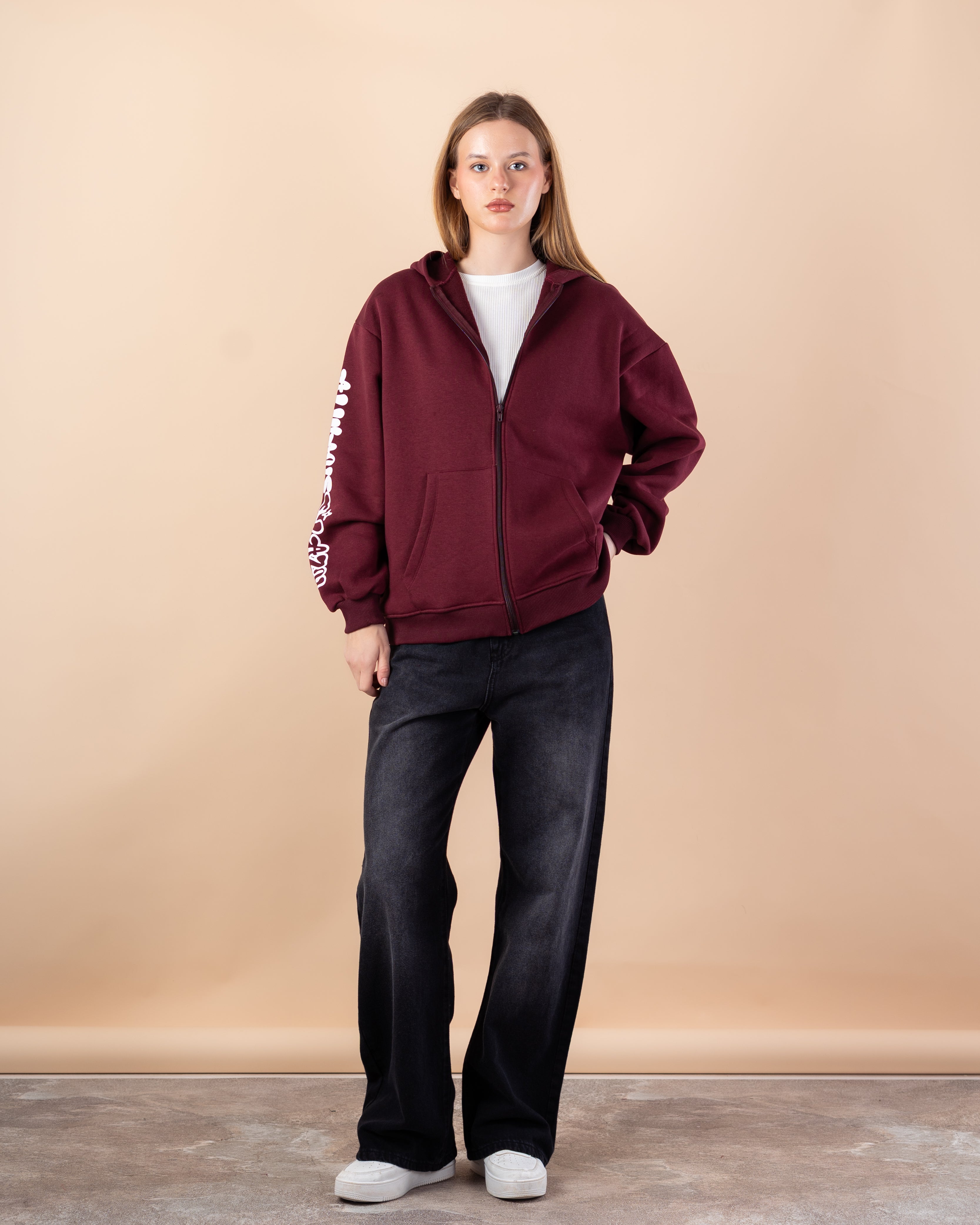 Sweatshirt with print on -  shoulder and back