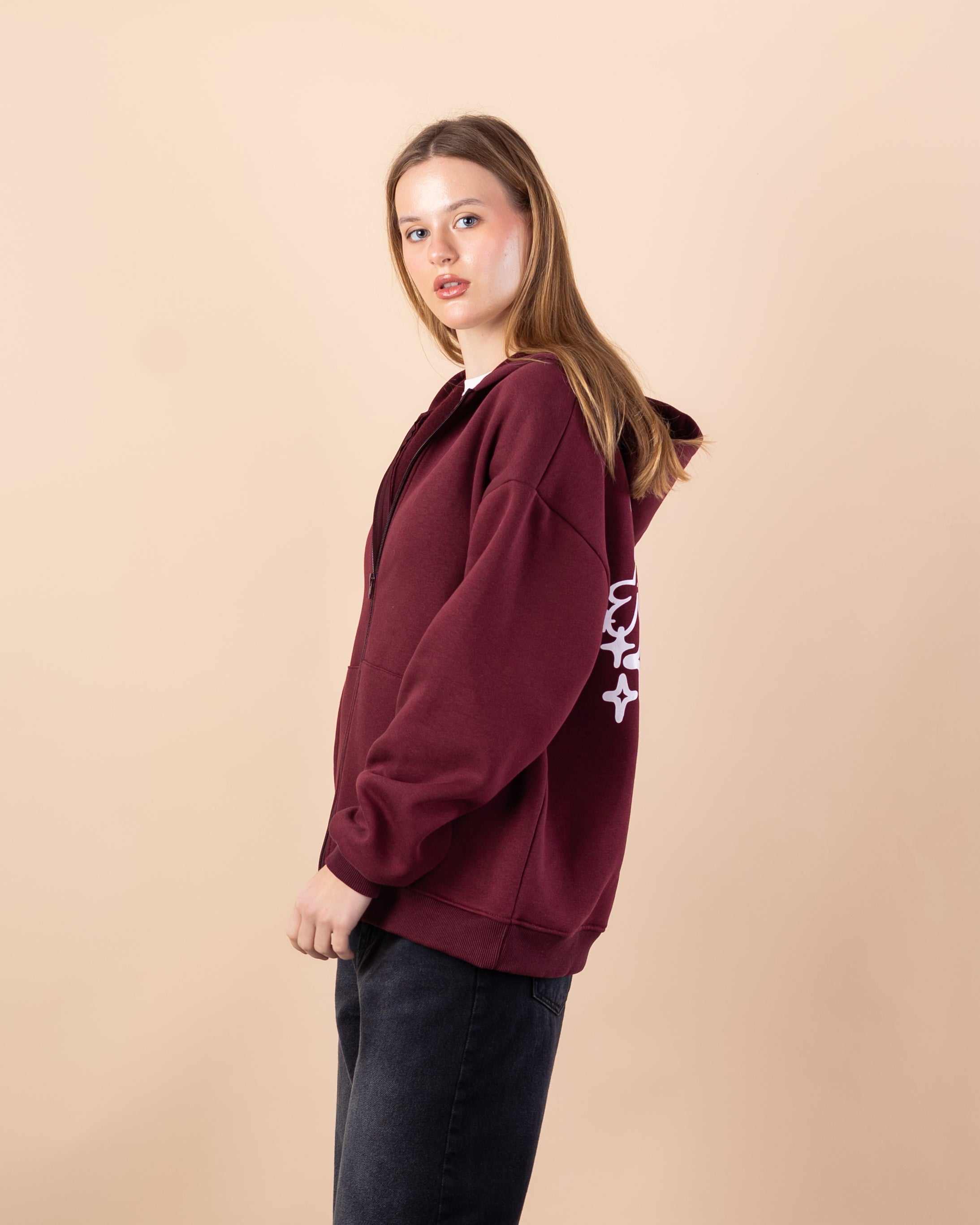 Sweatshirt with print on -  shoulder and back