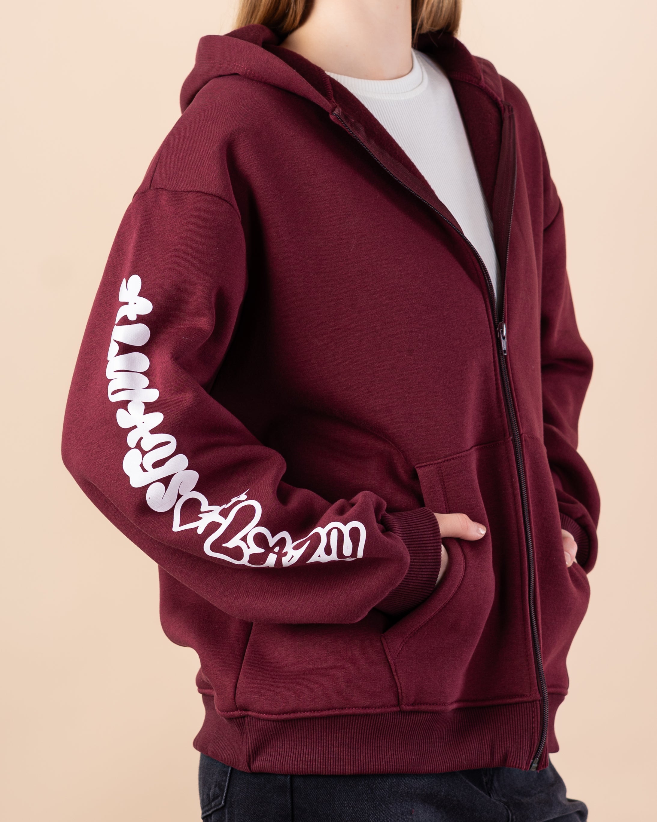 Sweatshirt with print on -  shoulder and back