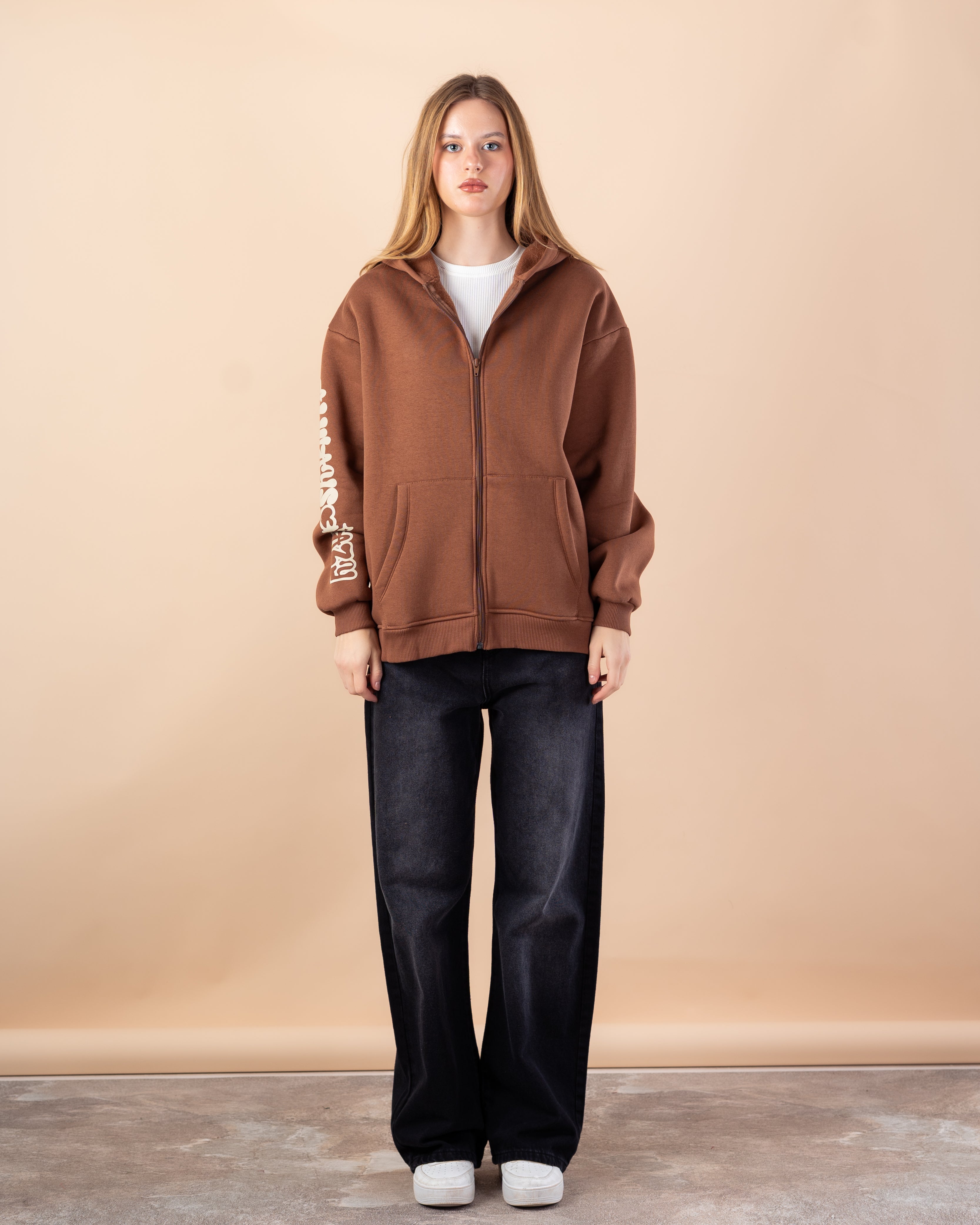 Sweatshirt with print on -  shoulder and back