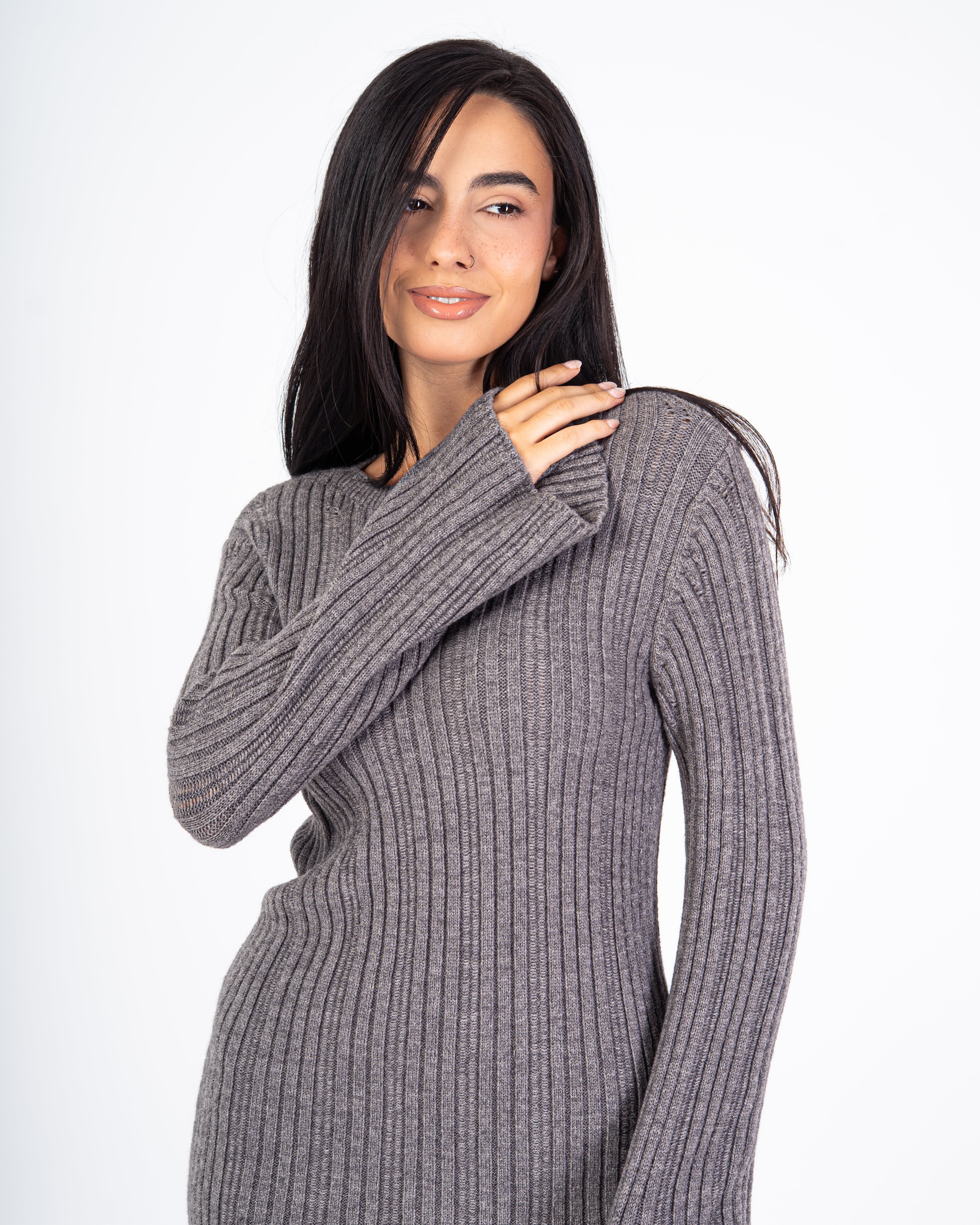 Knitwear Dress – Lightly Striped