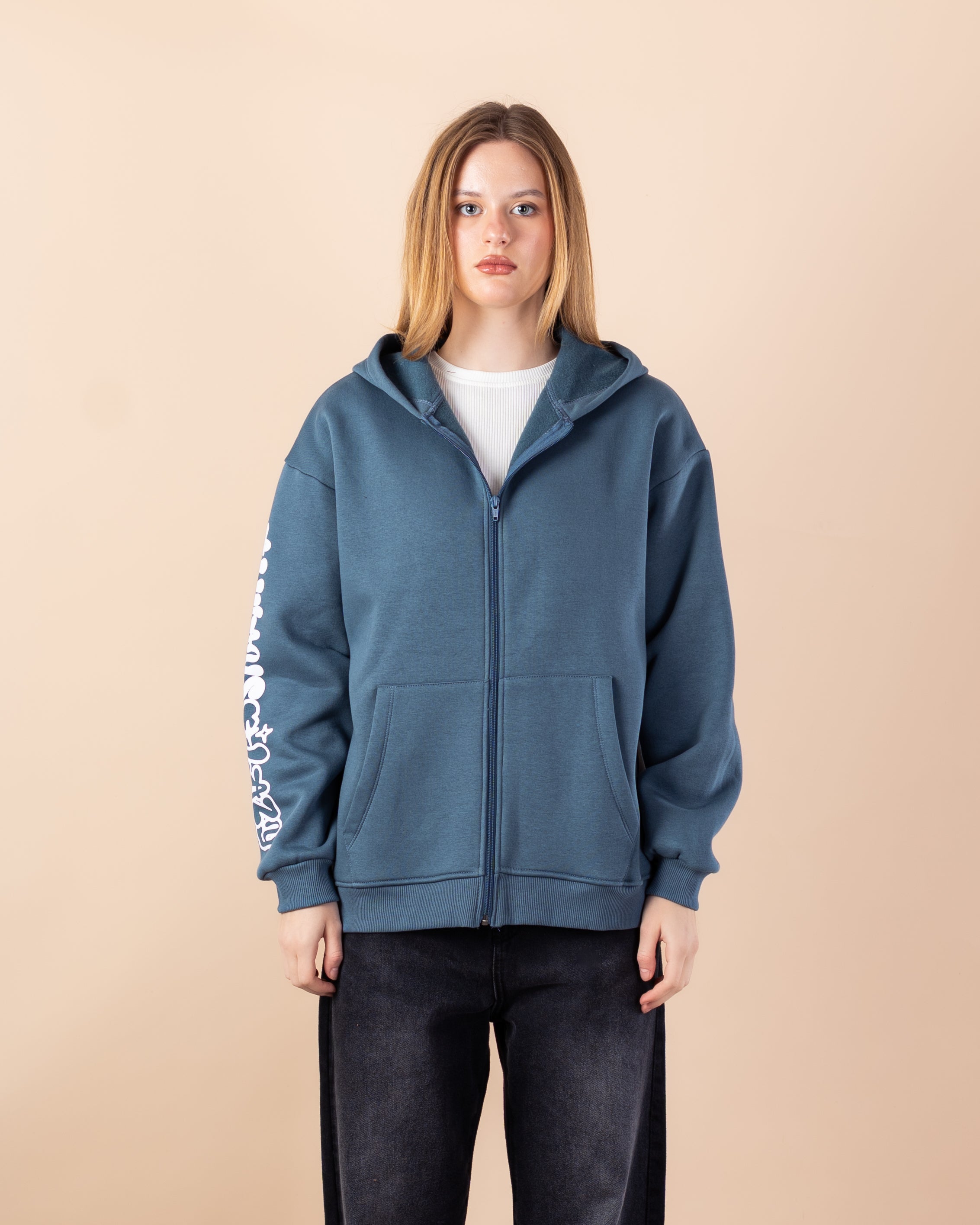 Sweatshirt with print on -  shoulder and back