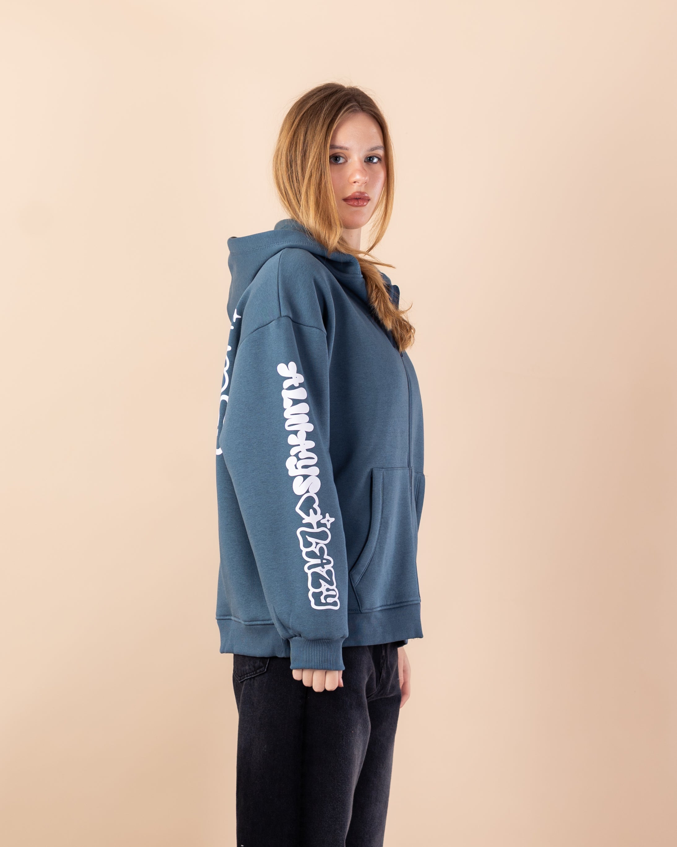 Sweatshirt with print on -  shoulder and back
