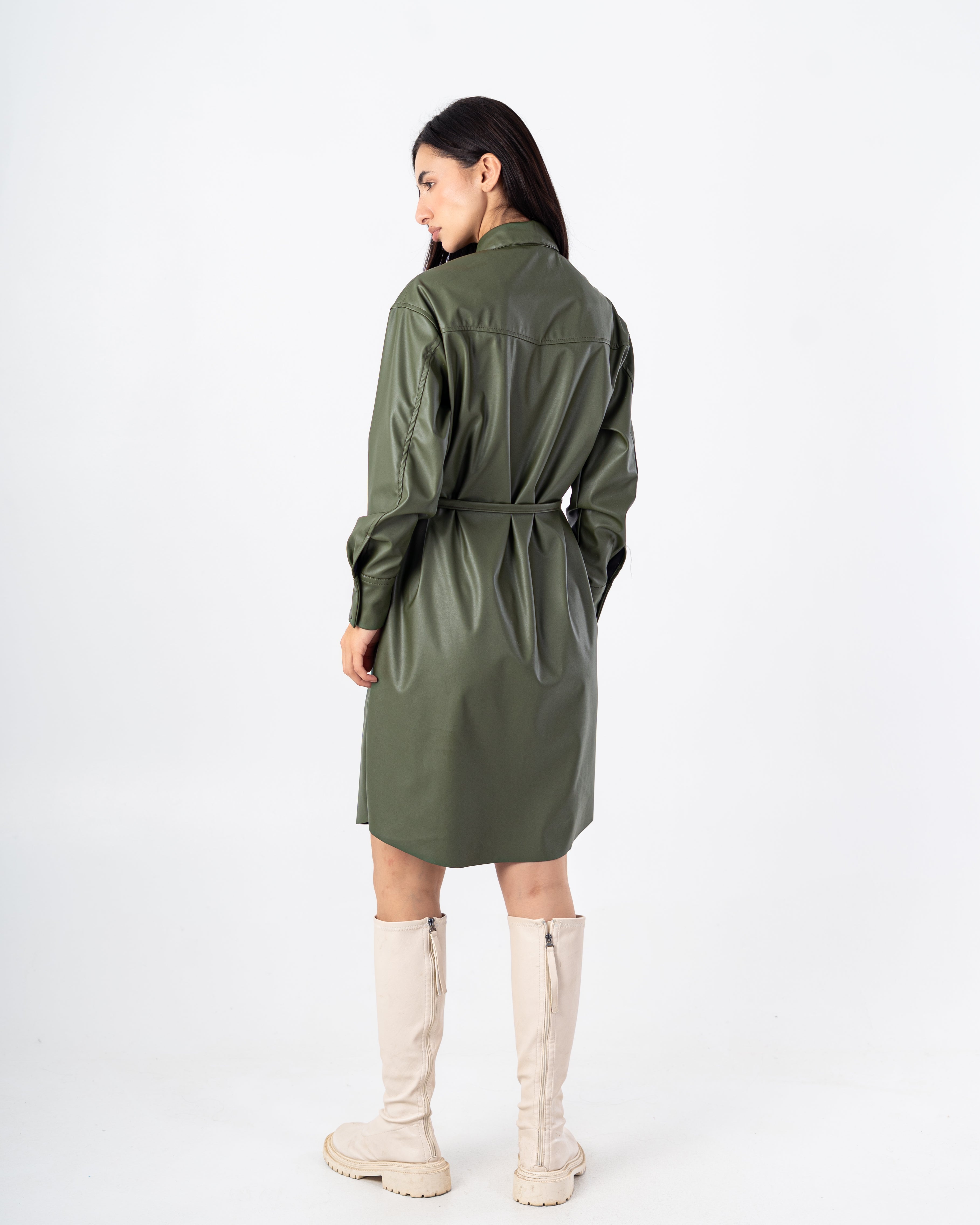 Leather Shirt – Long With Belt