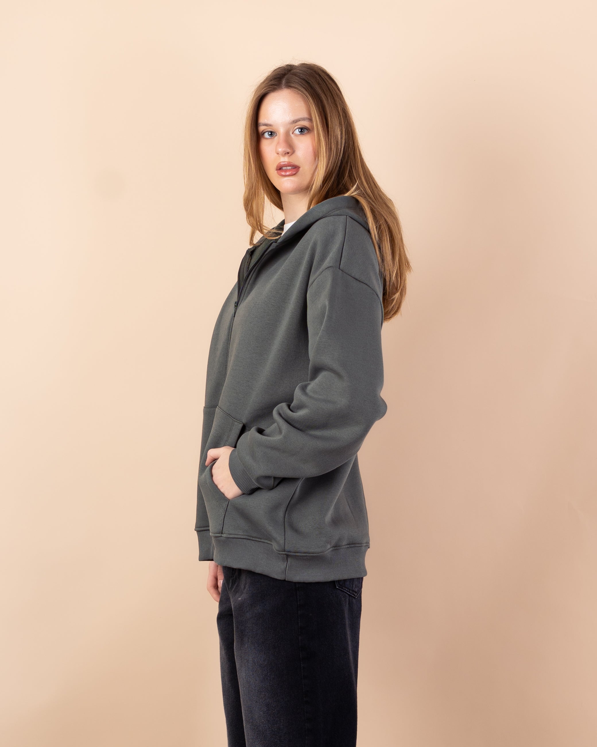 Sweatshirt with print on -  shoulder and back